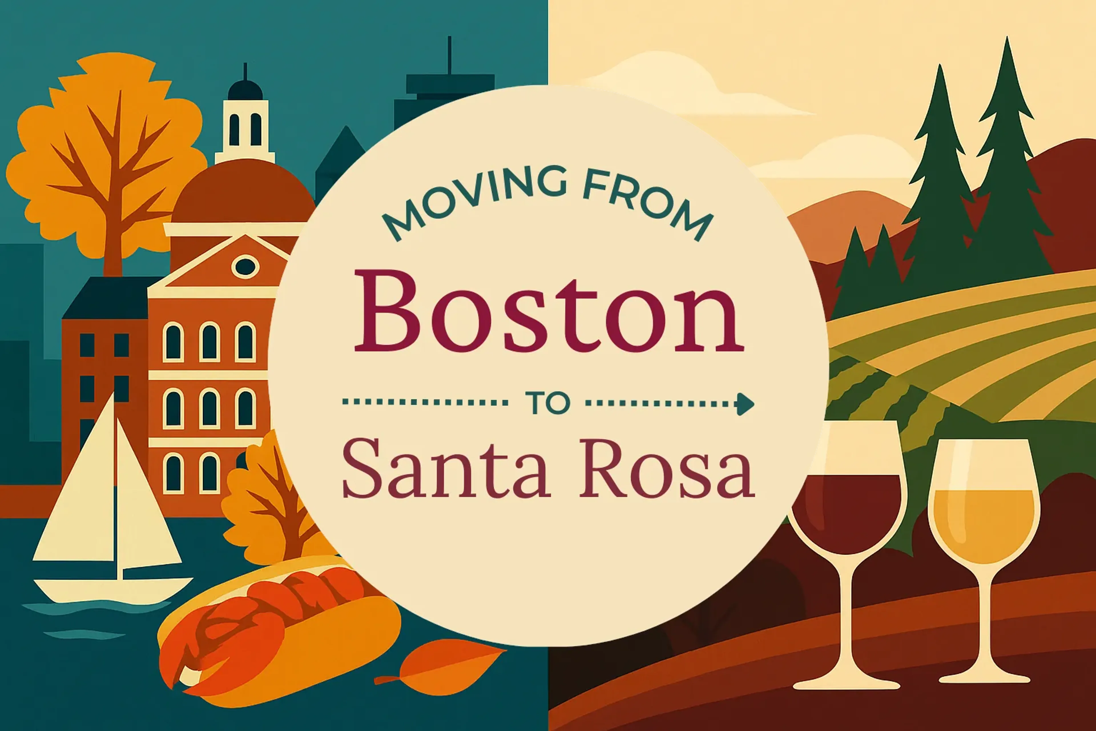 Side-by-side comparison of Boston to Santa Rosa moving companies