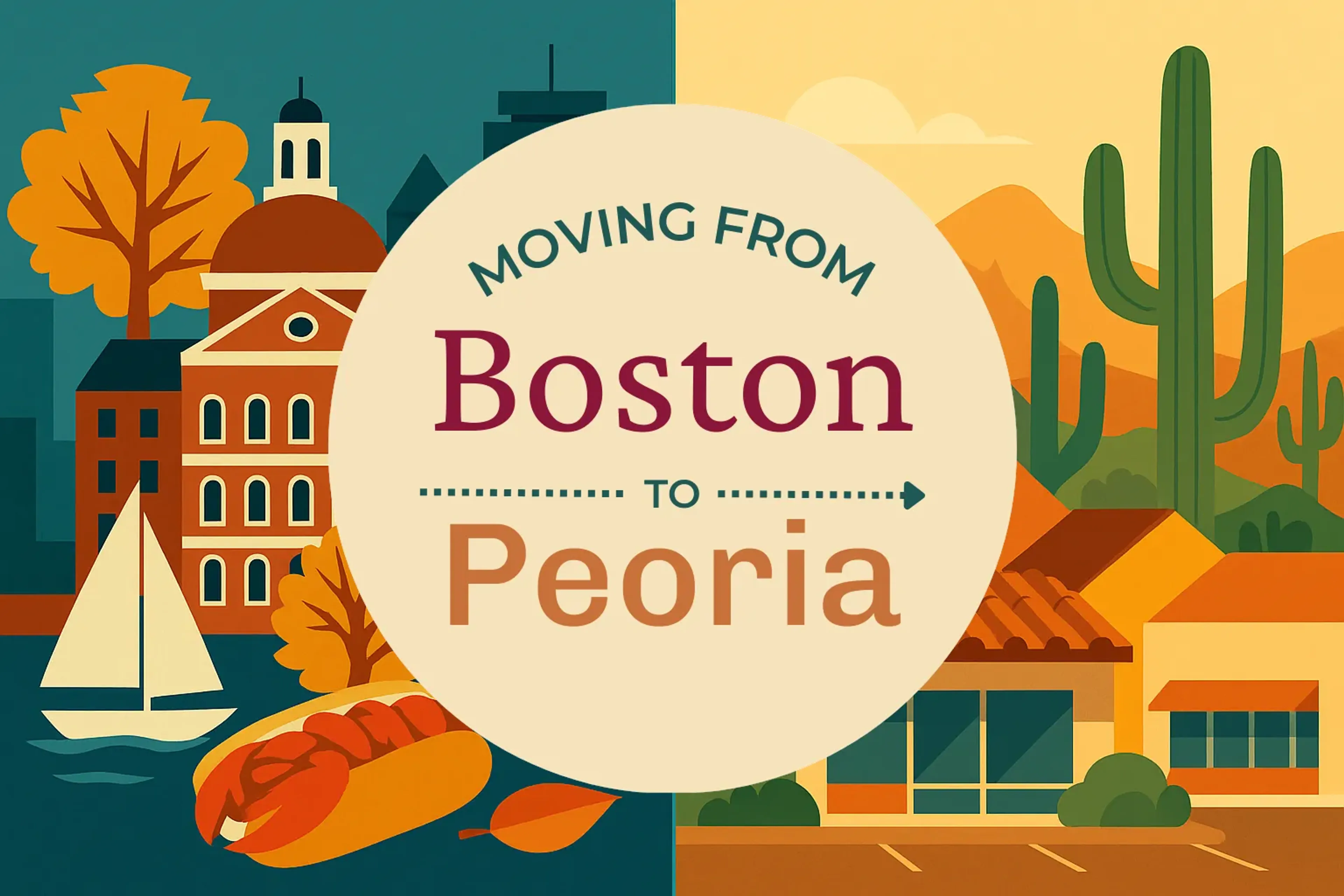 Side-by-side comparison of Boston to Peoria moving companies