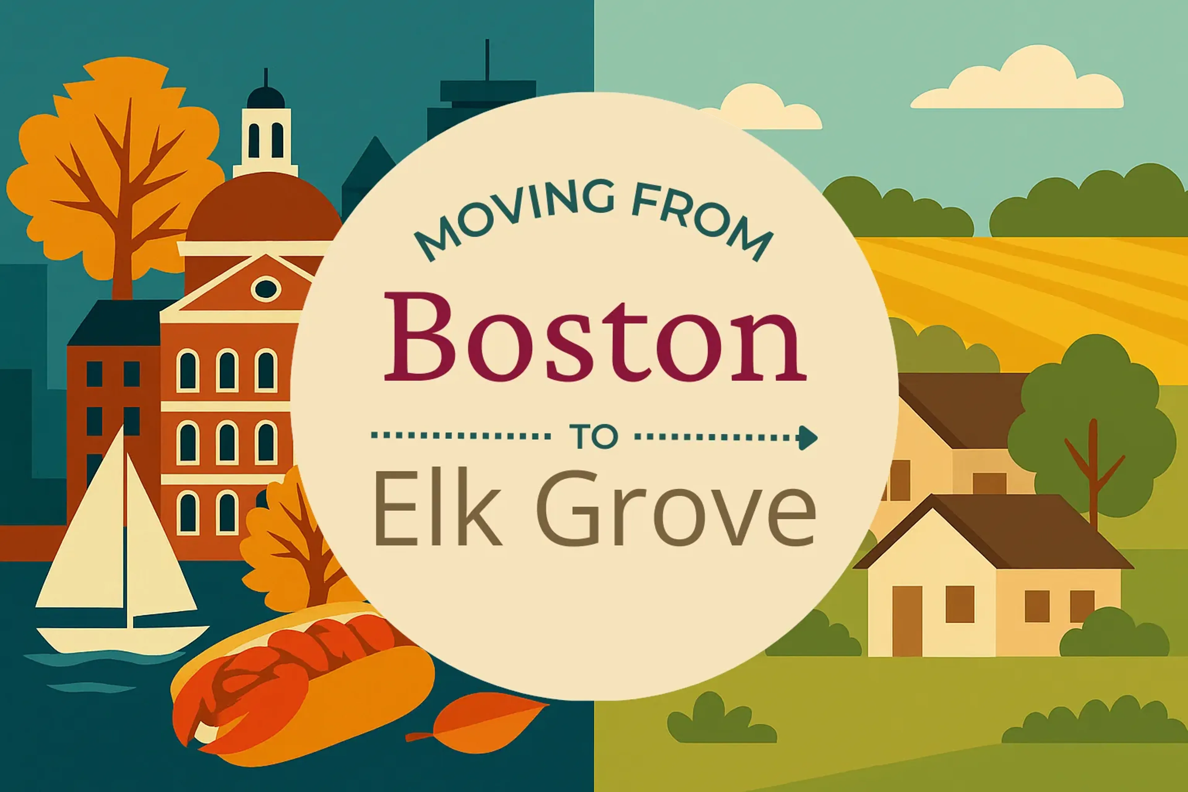 Side-by-side comparison of Boston to Elk Grove moving companies