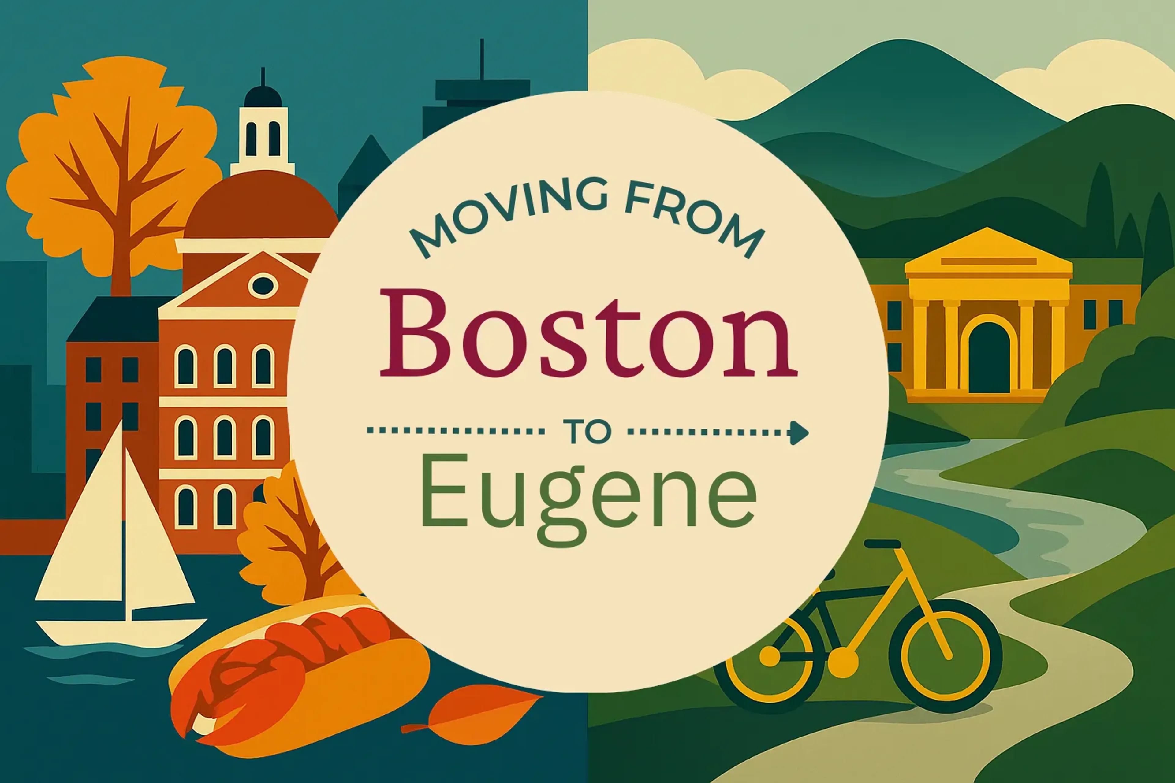 Side-by-side comparison of Boston to Eugene moving companies