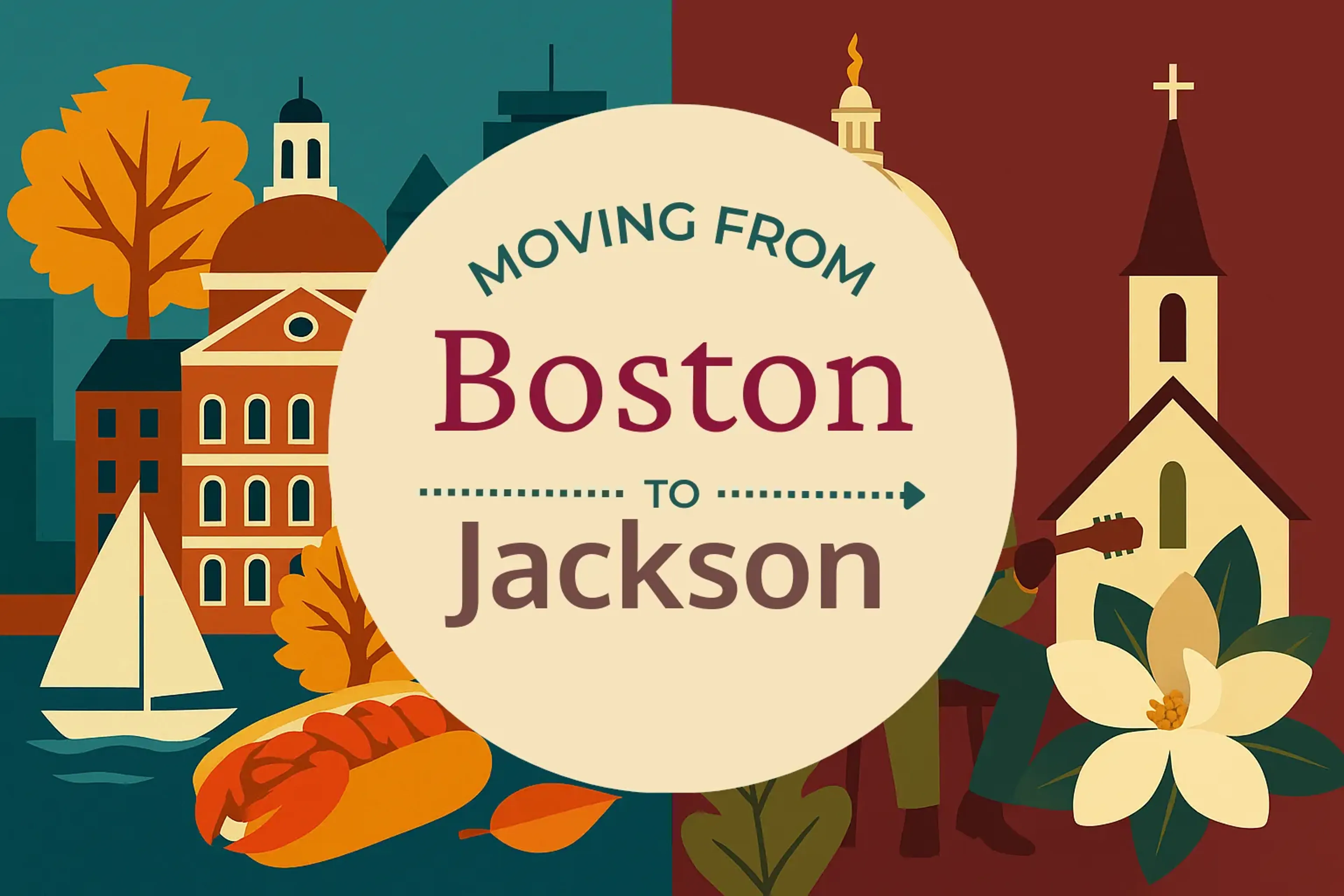 Side-by-side comparison of Boston to Jackson moving companies
