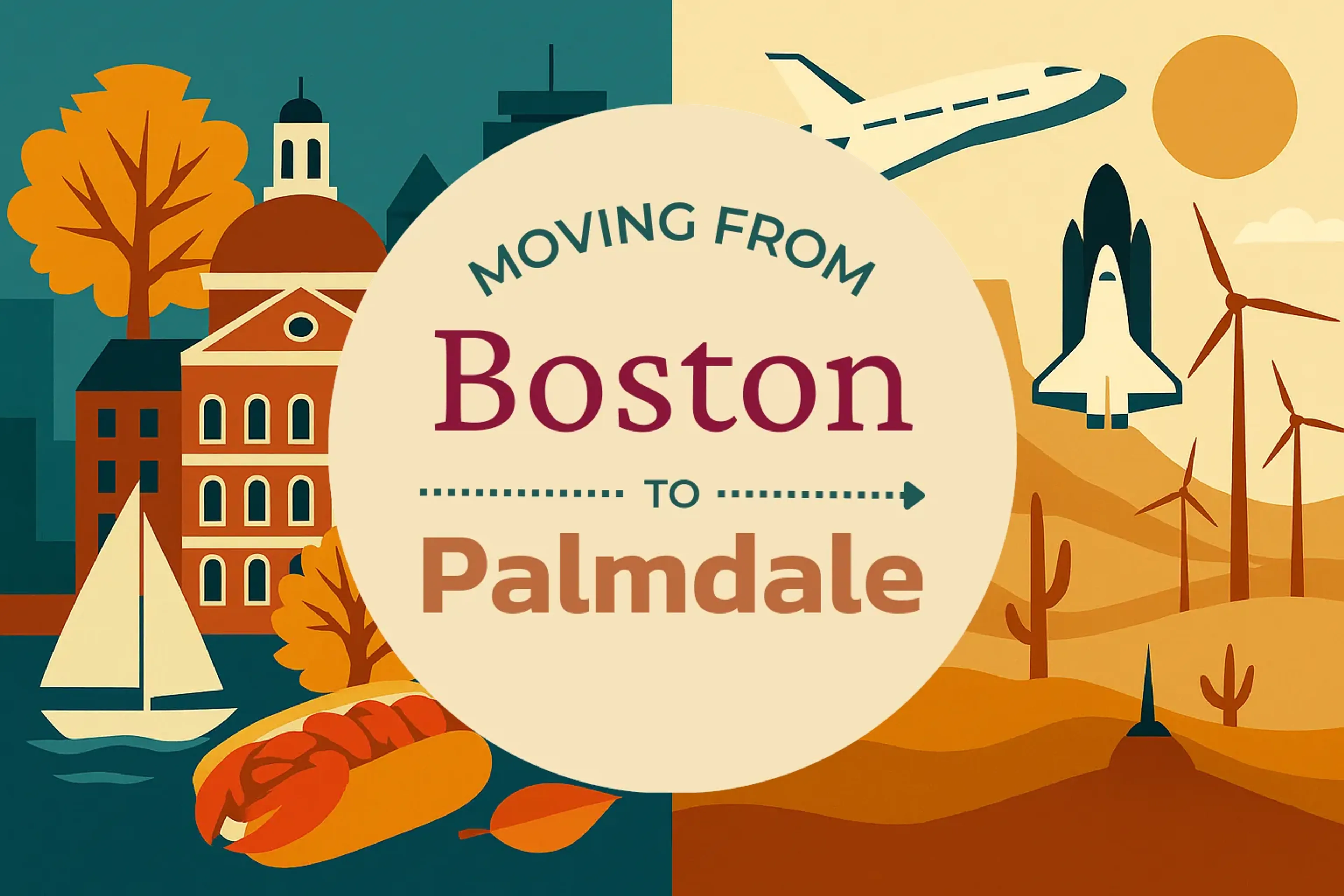 Side-by-side comparison of Boston to Palmdale moving companies