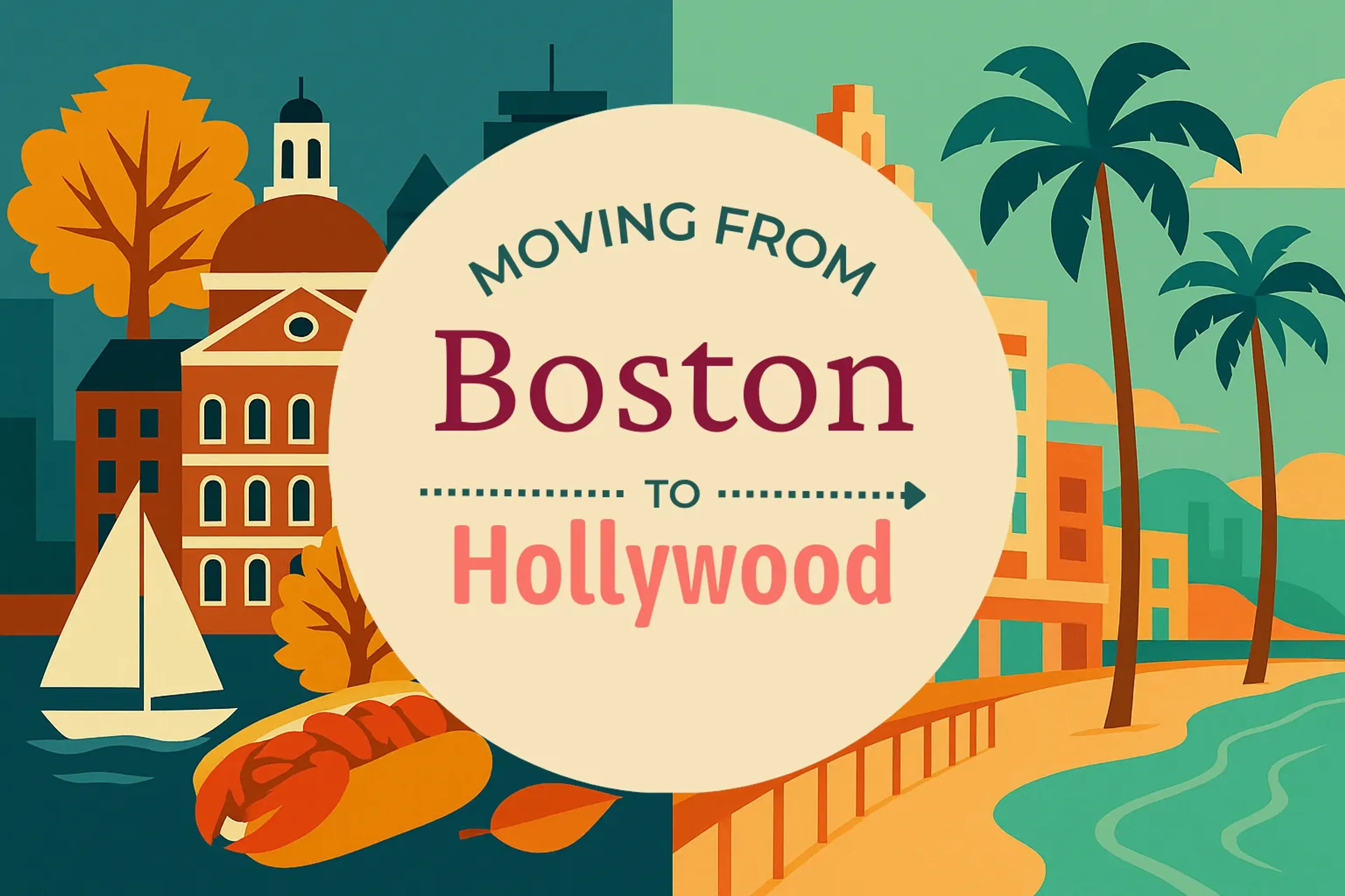 Side-by-side comparison of Boston to Hollywood moving companies