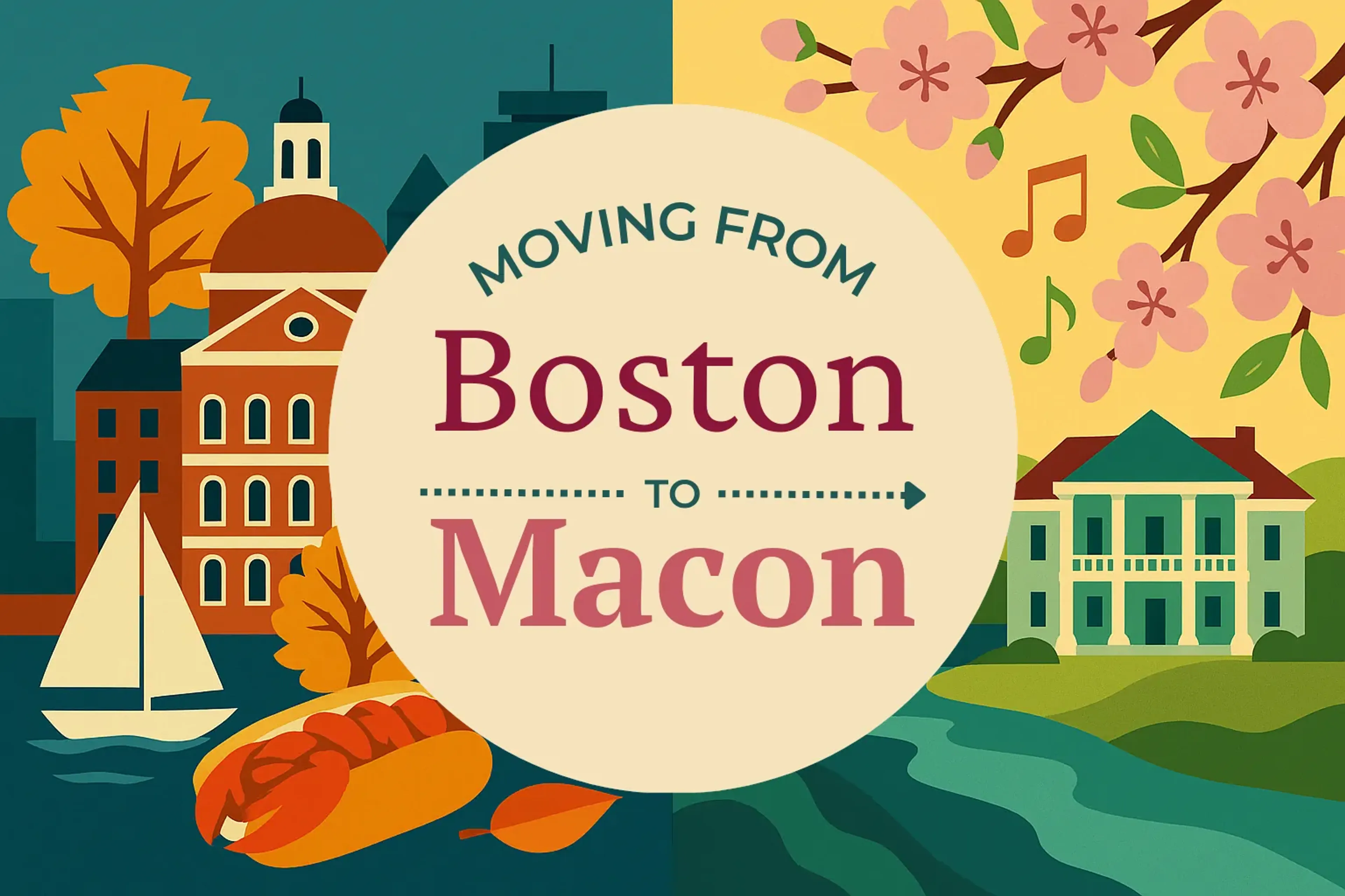 Side-by-side comparison of Boston to Macon moving companies