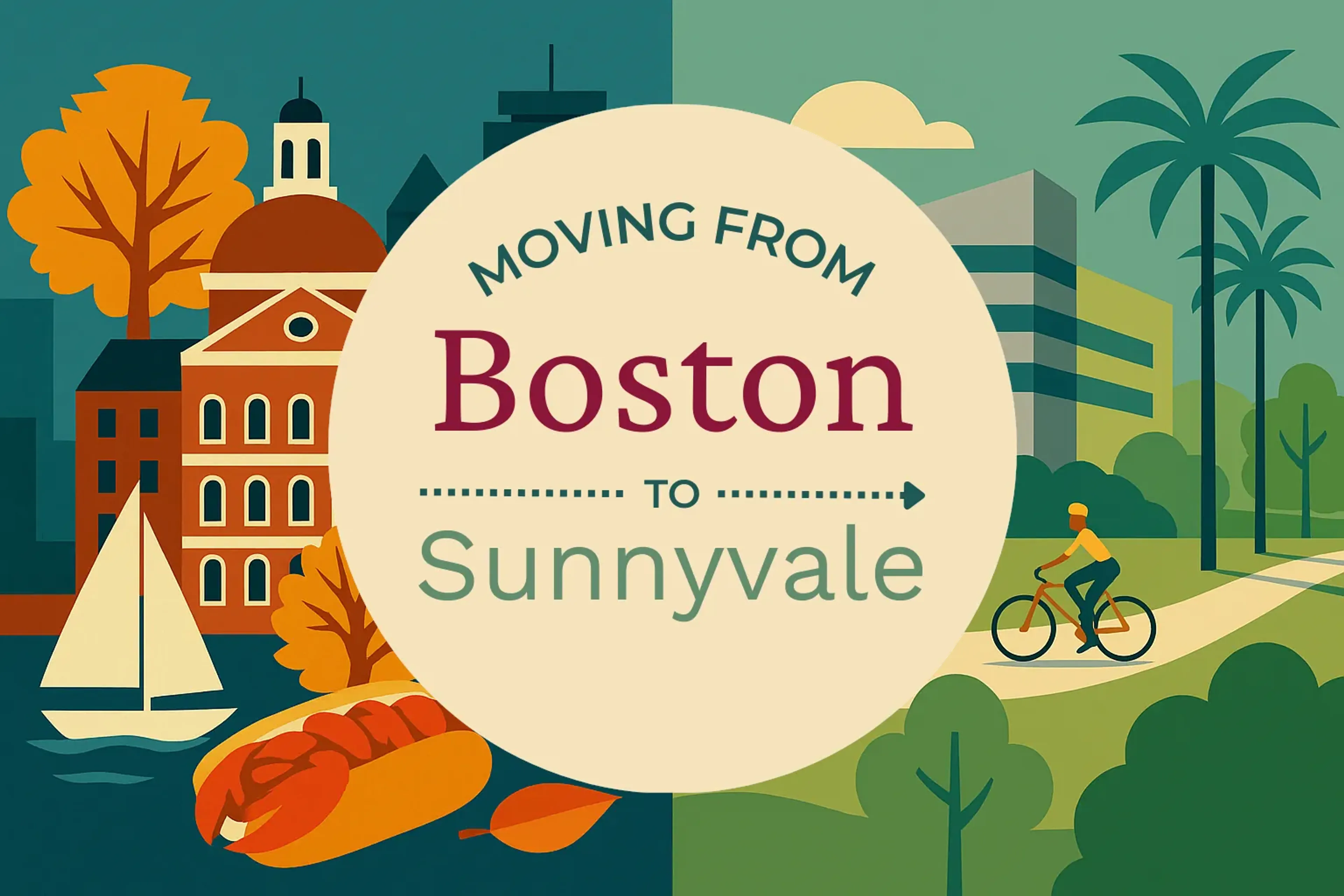Side-by-side comparison of Boston to Sunnyvale moving companies