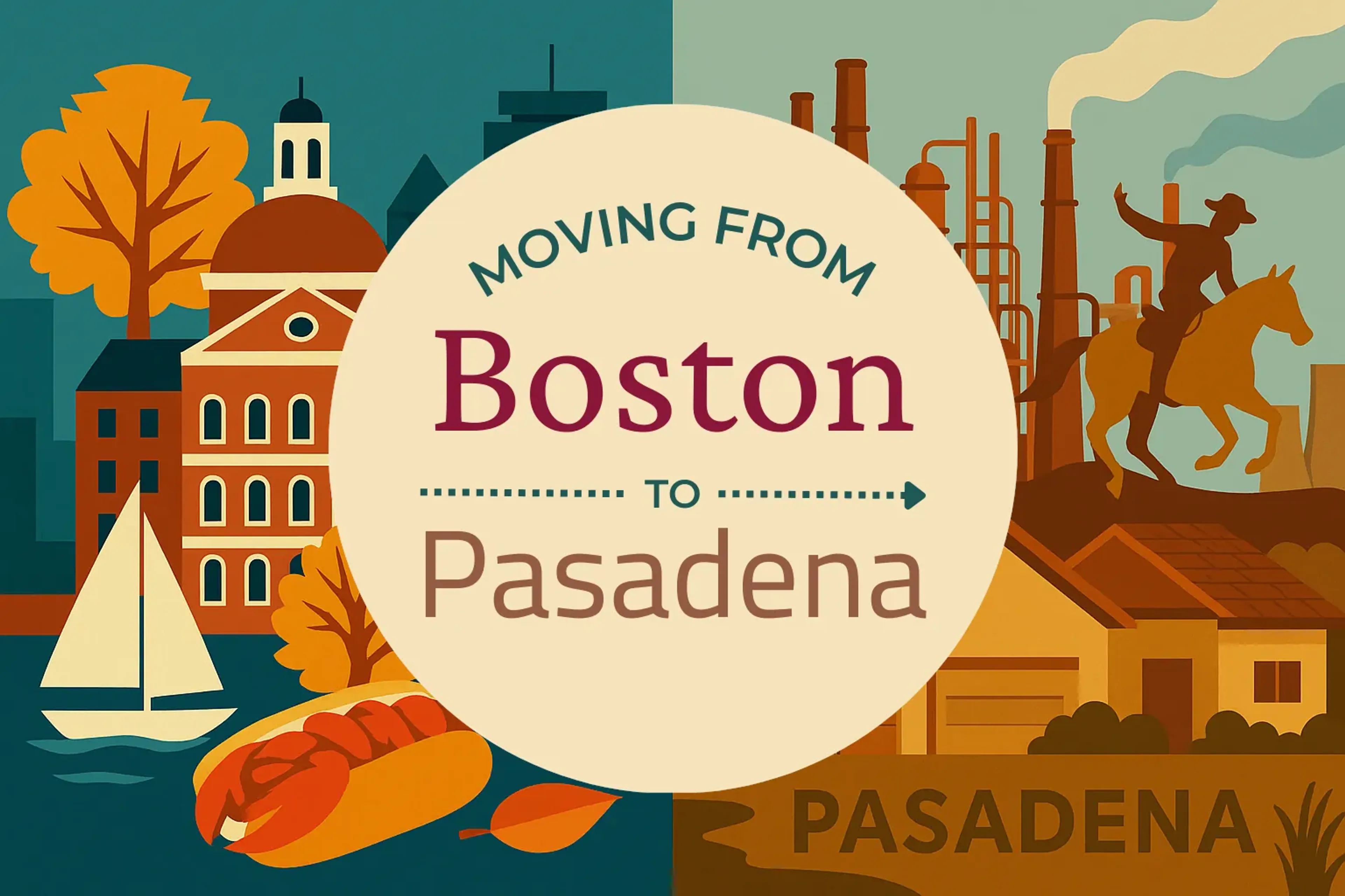 Side-by-side comparison of Boston to Pasadena moving companies