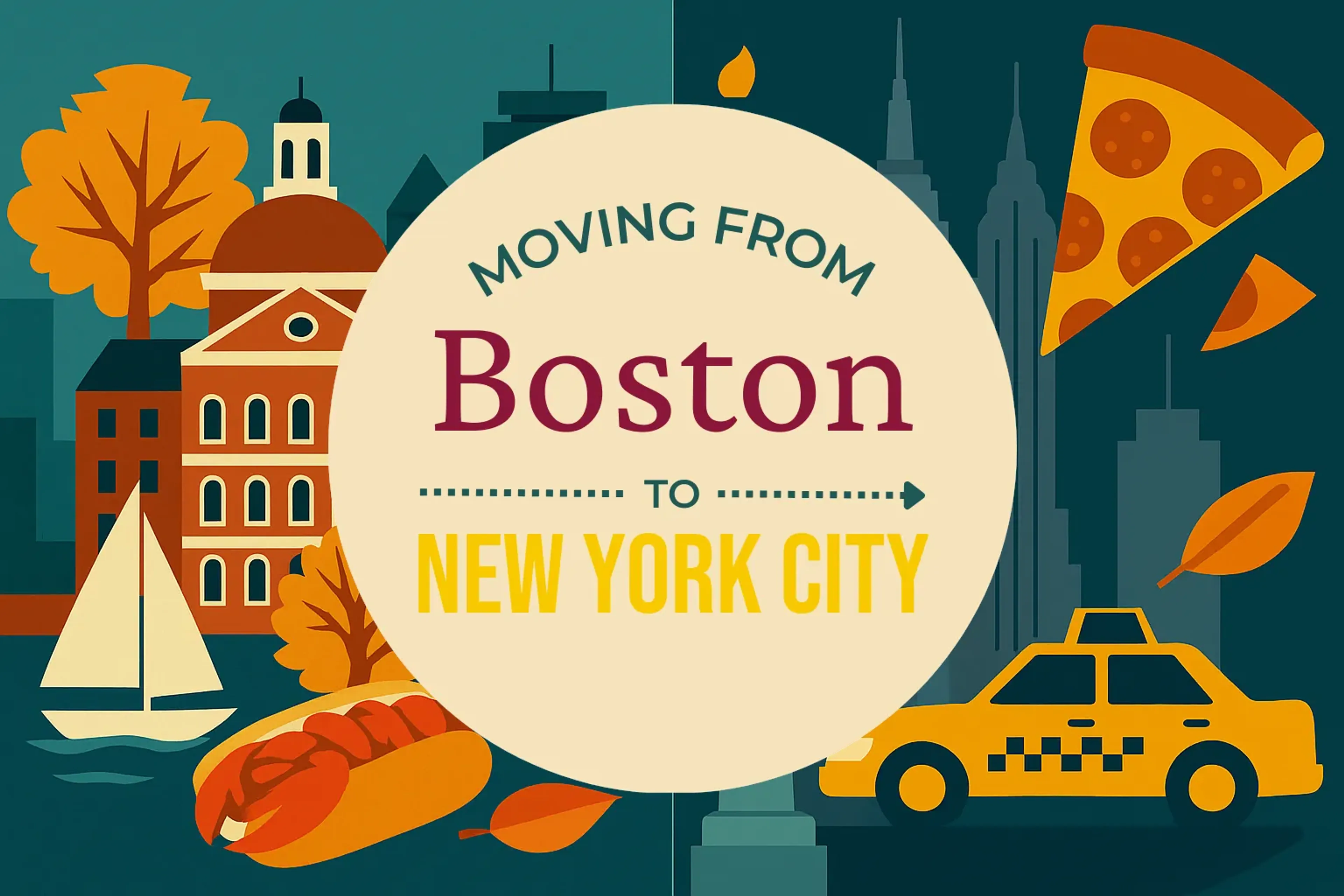 Side-by-side comparison of Boston to New York City moving companies