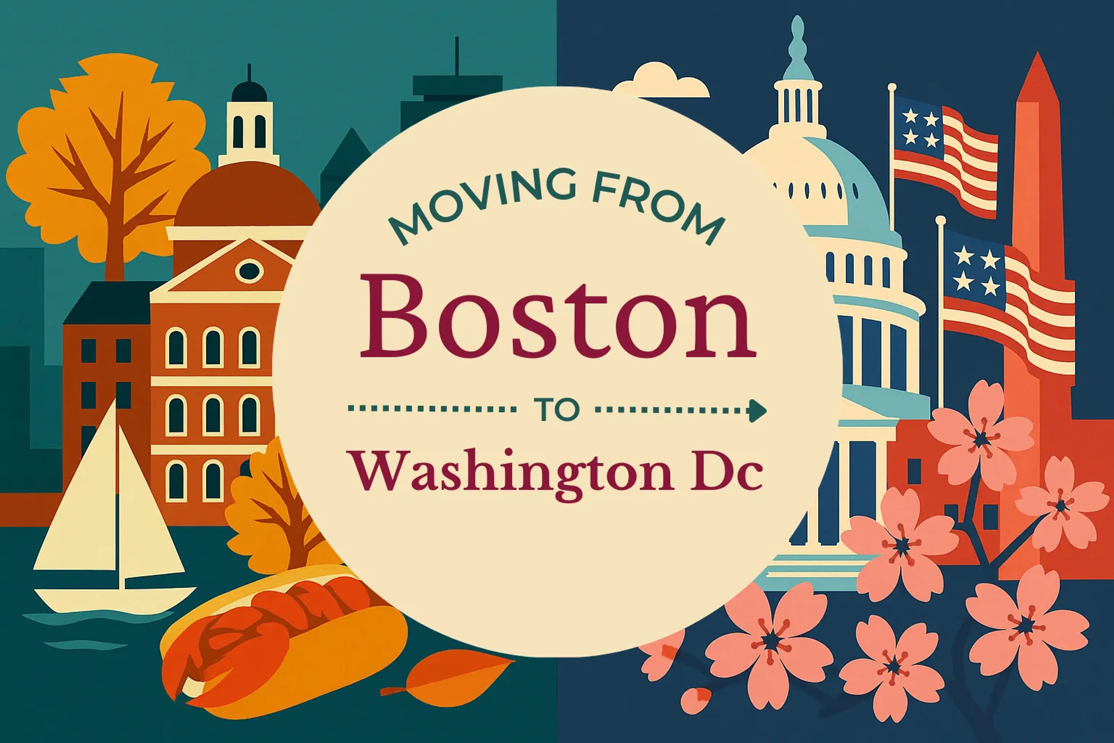 Side-by-side comparison of Boston to Washington DC moving companies