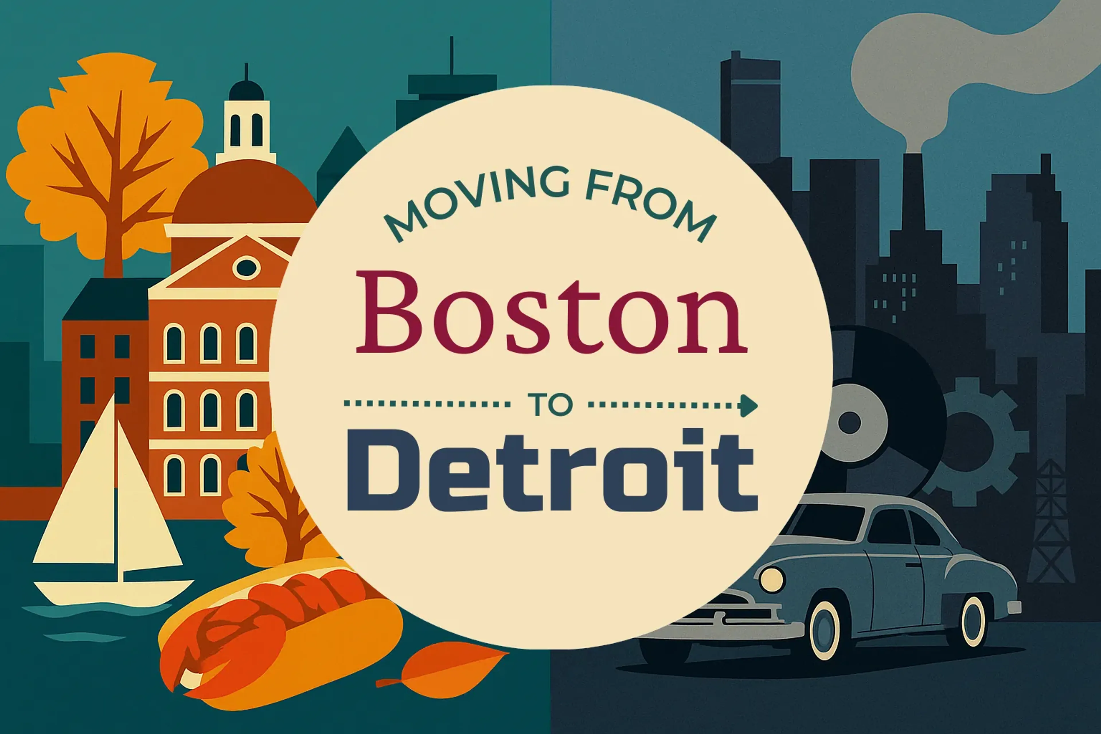 Side-by-side comparison of Boston to Detroit moving companies