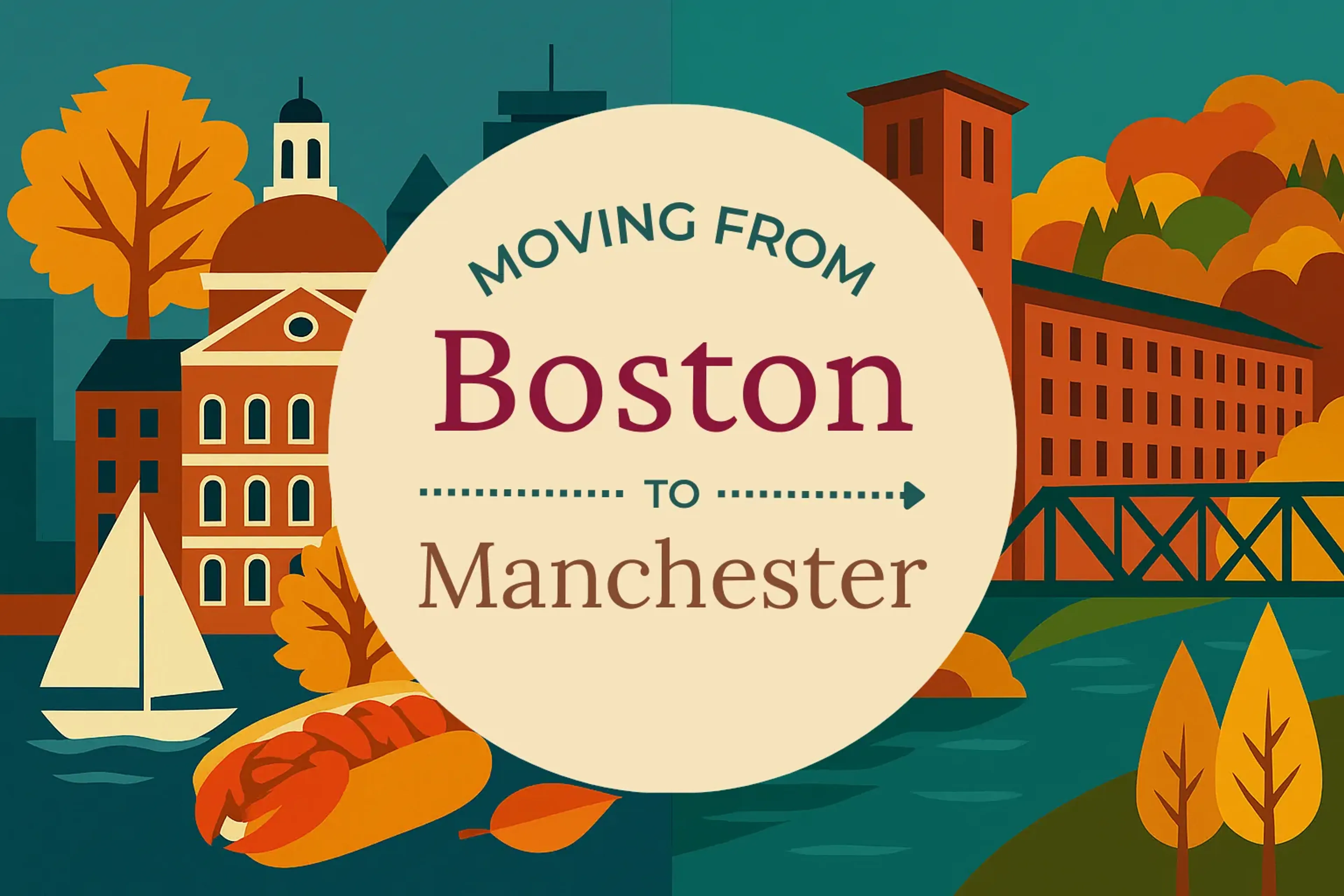 Side-by-side comparison of Boston to Manchester moving companies