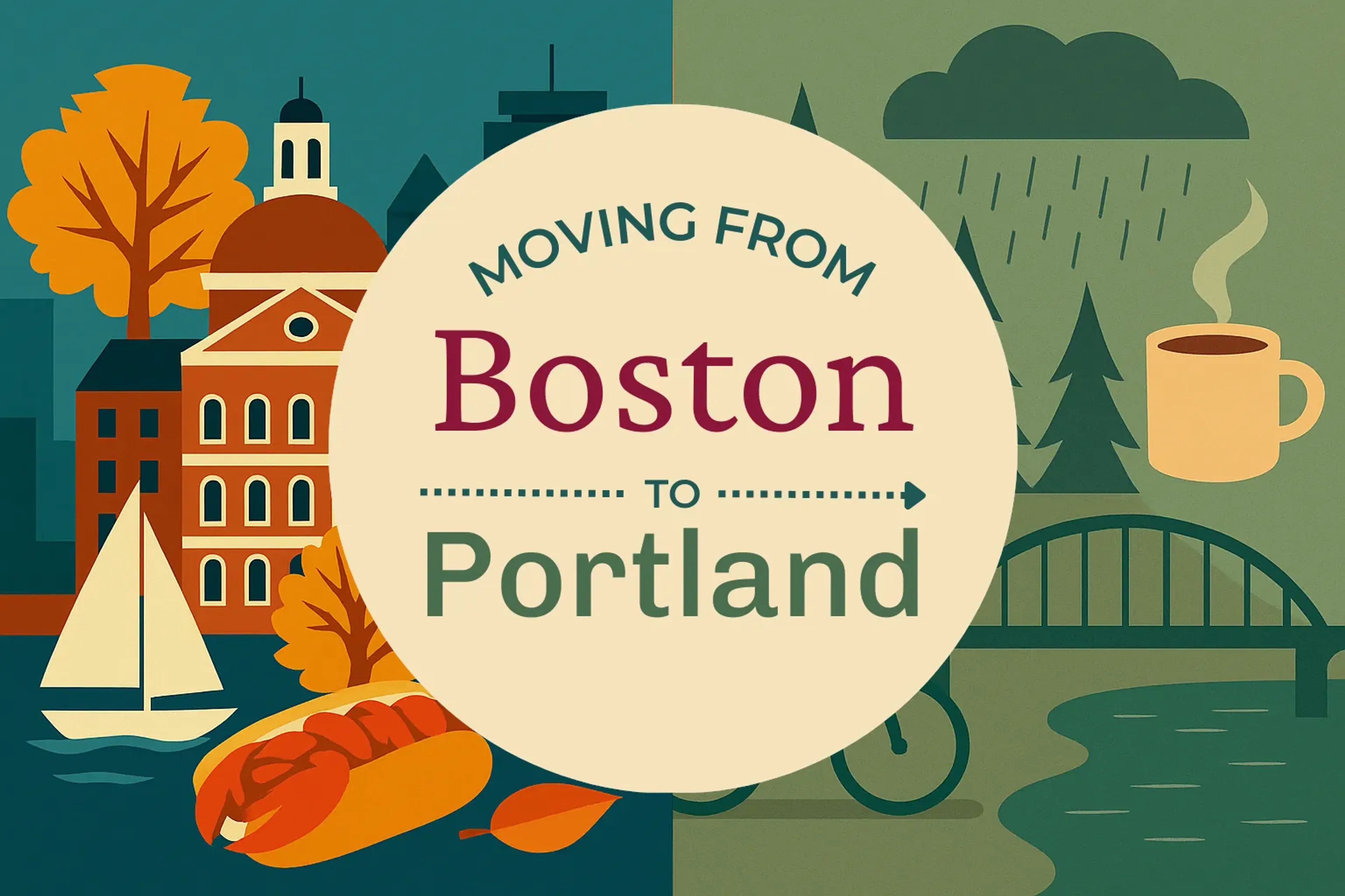 Side-by-side comparison of Boston to Portland moving companies