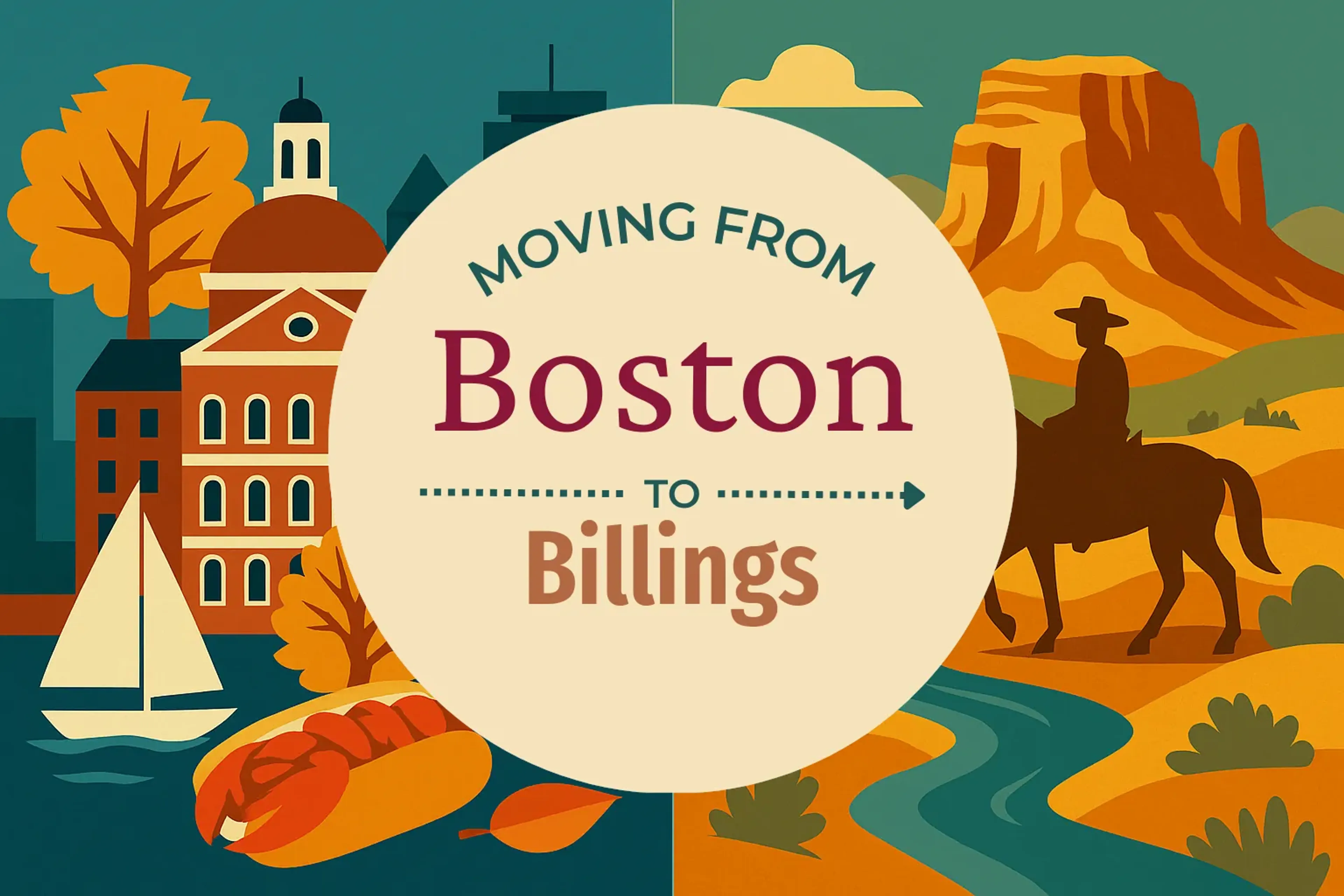 Side-by-side comparison of Boston to Billings moving companies