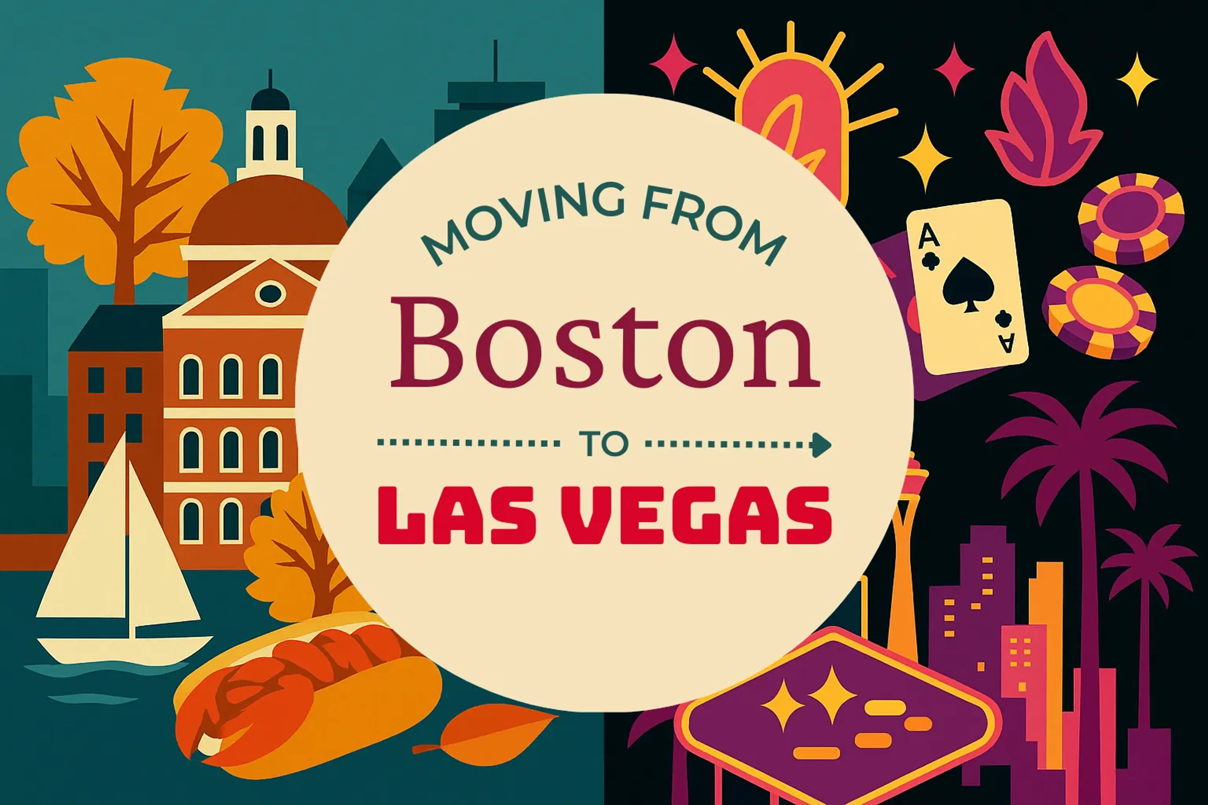 Side-by-side comparison of Boston to Las Vegas moving companies