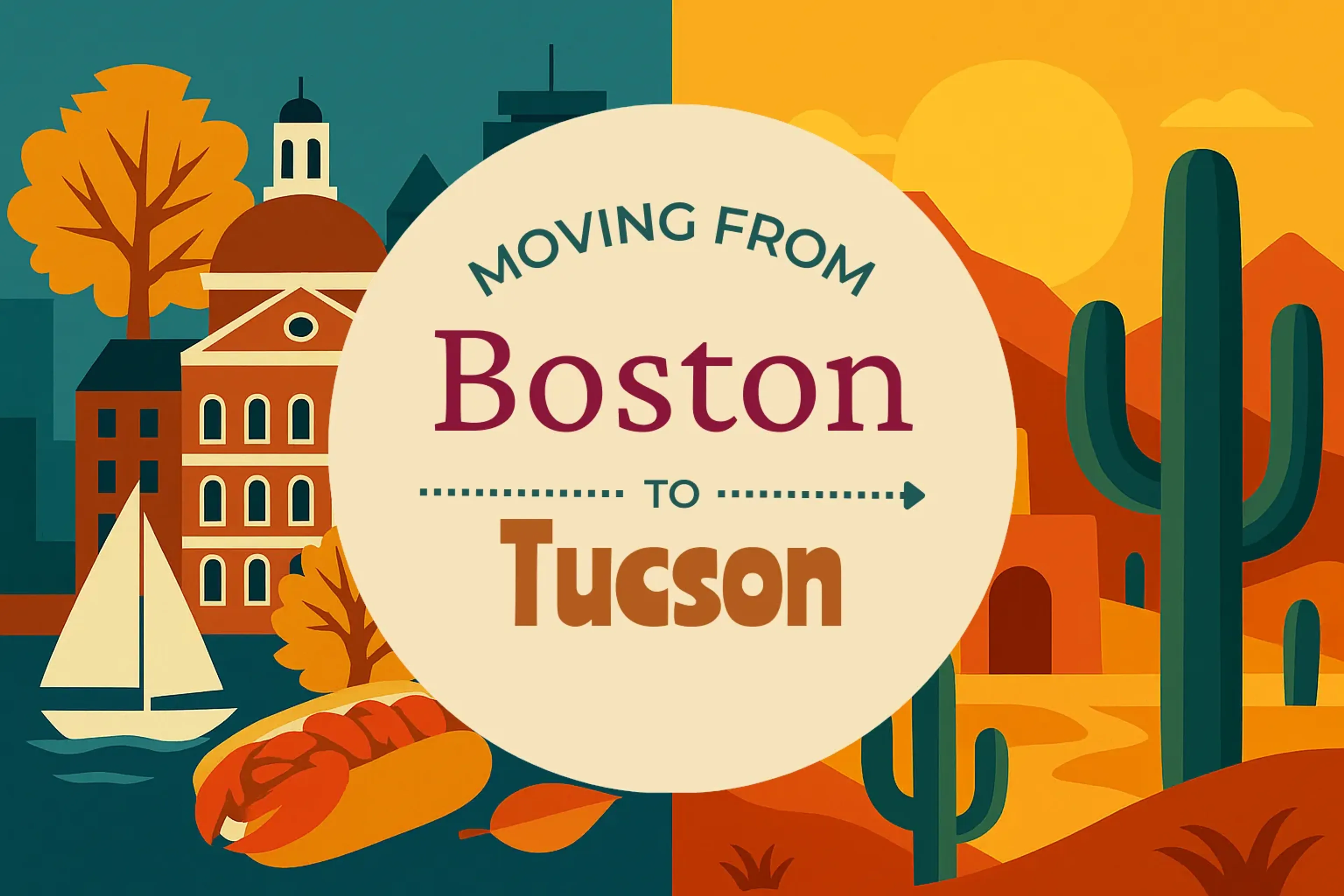 Side-by-side comparison of Boston to Tucson moving companies