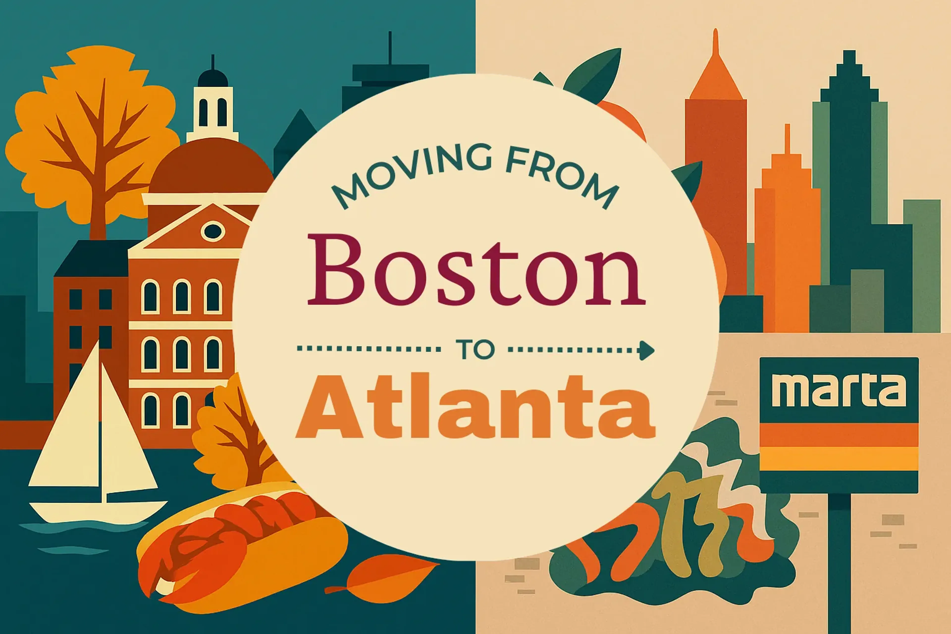 Side-by-side comparison of Boston to Atlanta moving companies