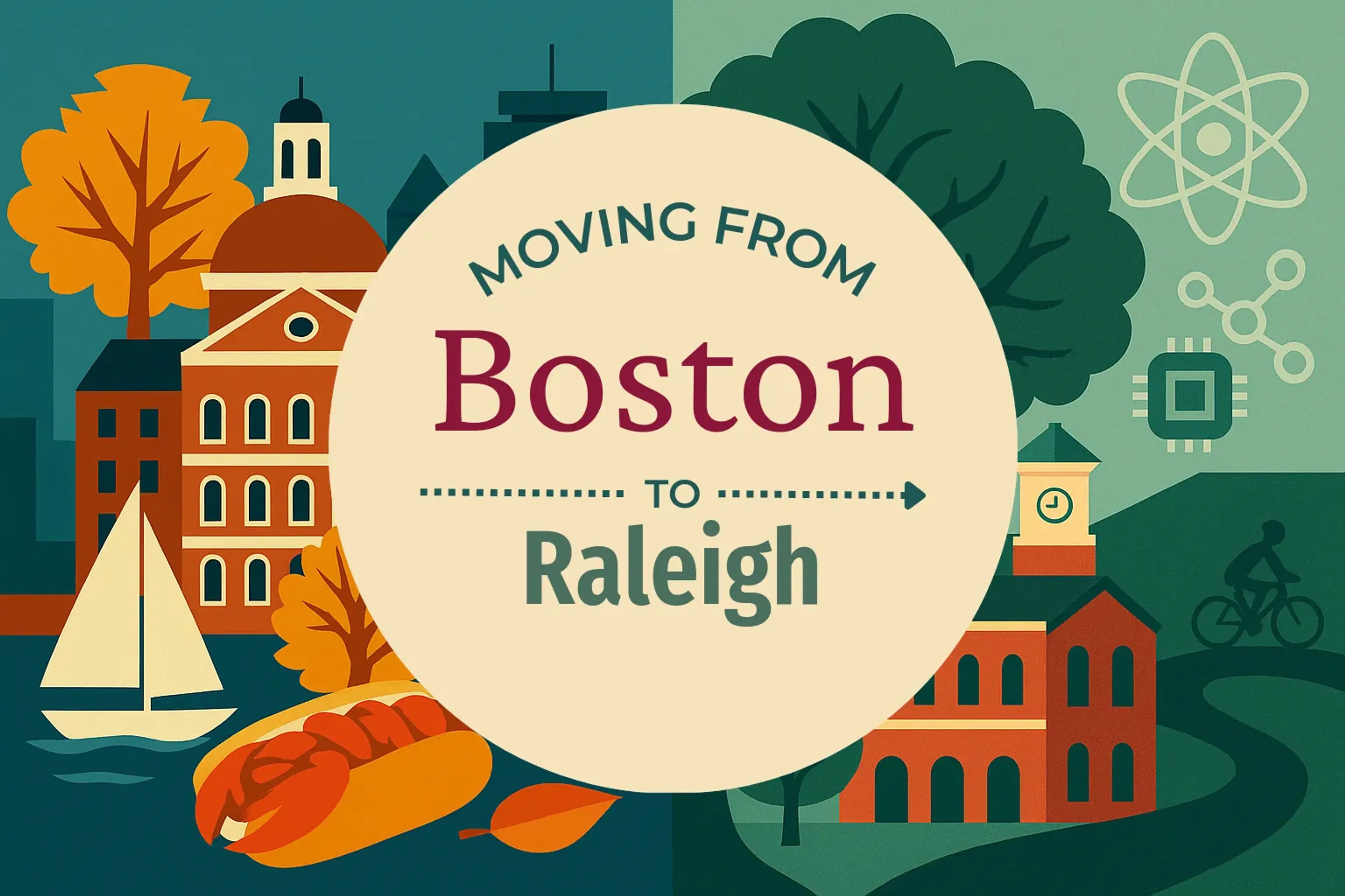 Side-by-side comparison of Boston to Raleigh moving companies