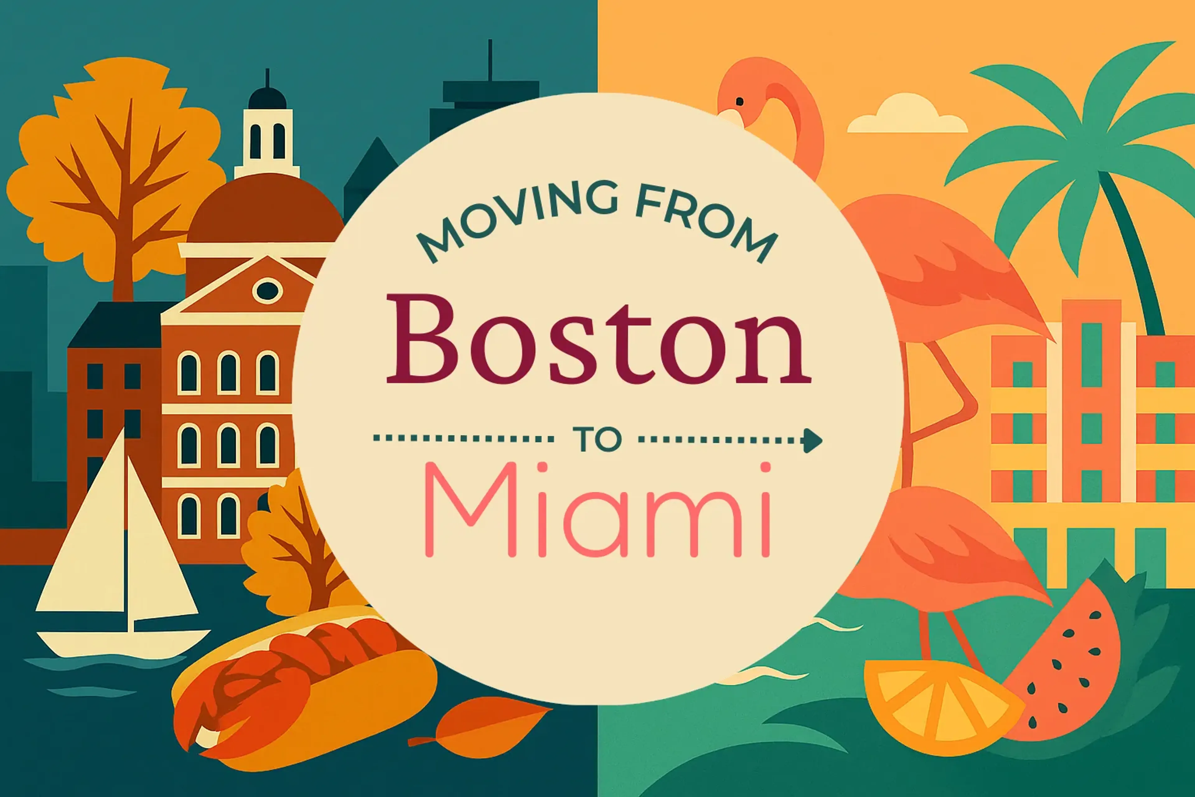 Side-by-side comparison of Boston to Miami moving companies