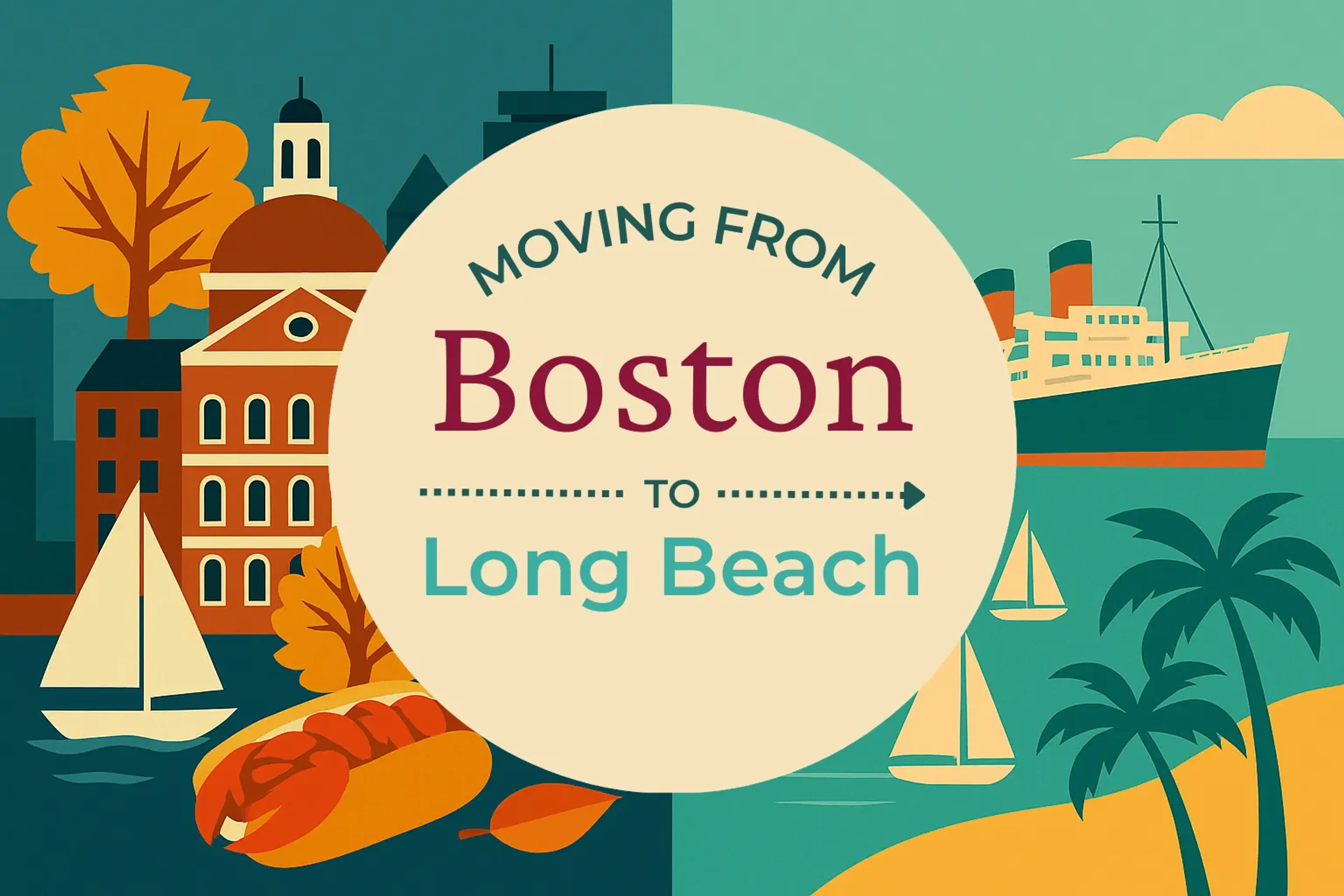 Side-by-side comparison of Boston to Long Beach moving companies