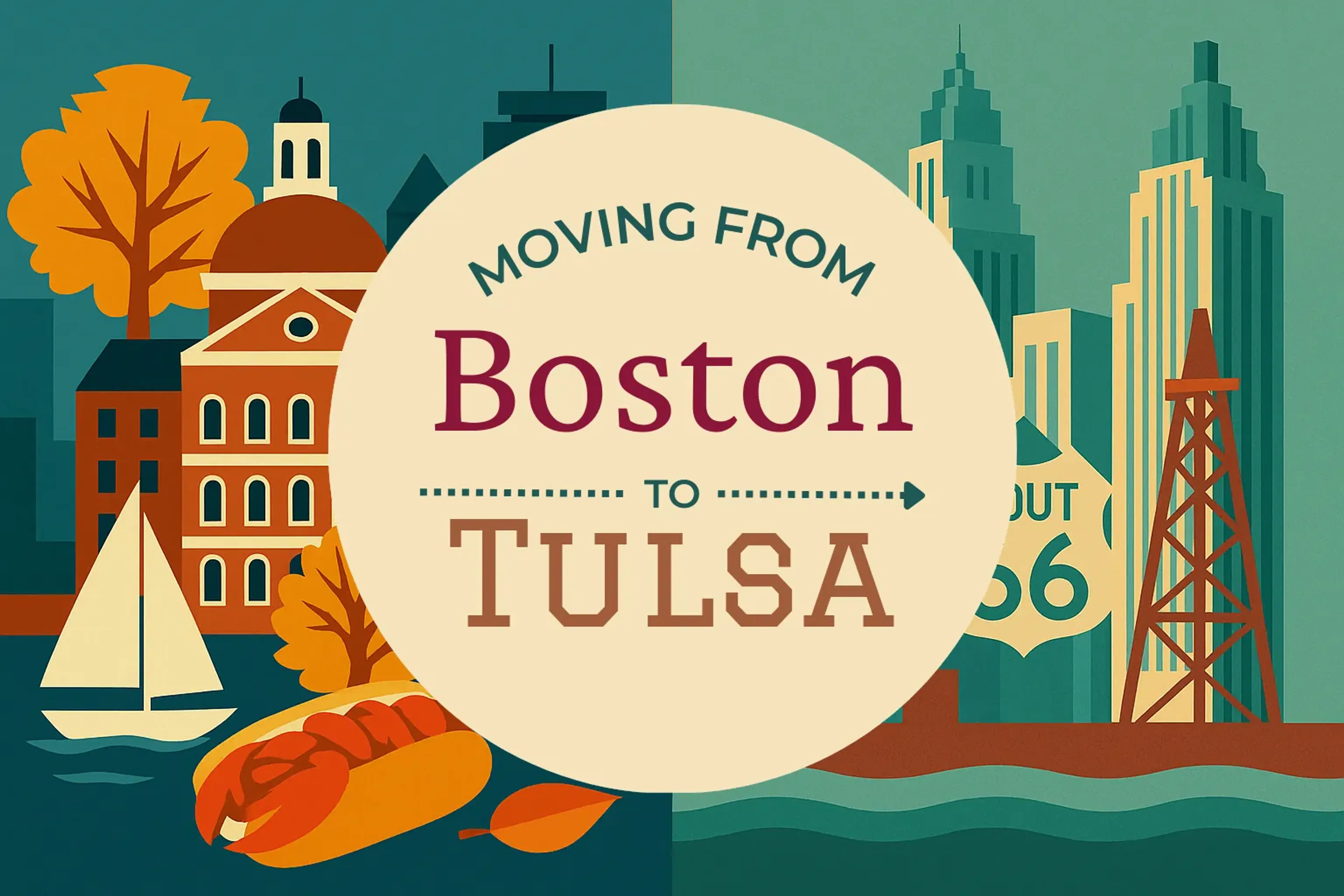 Side-by-side comparison of Boston to Tulsa moving companies