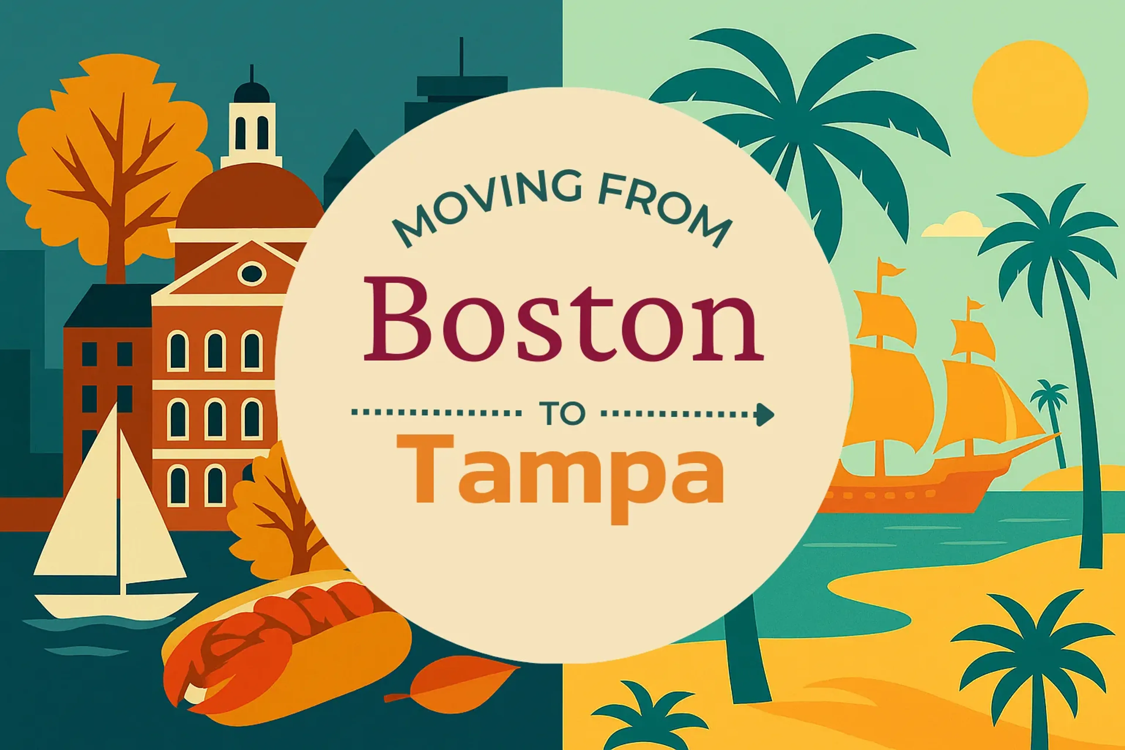 Side-by-side comparison of Boston to Tampa moving companies