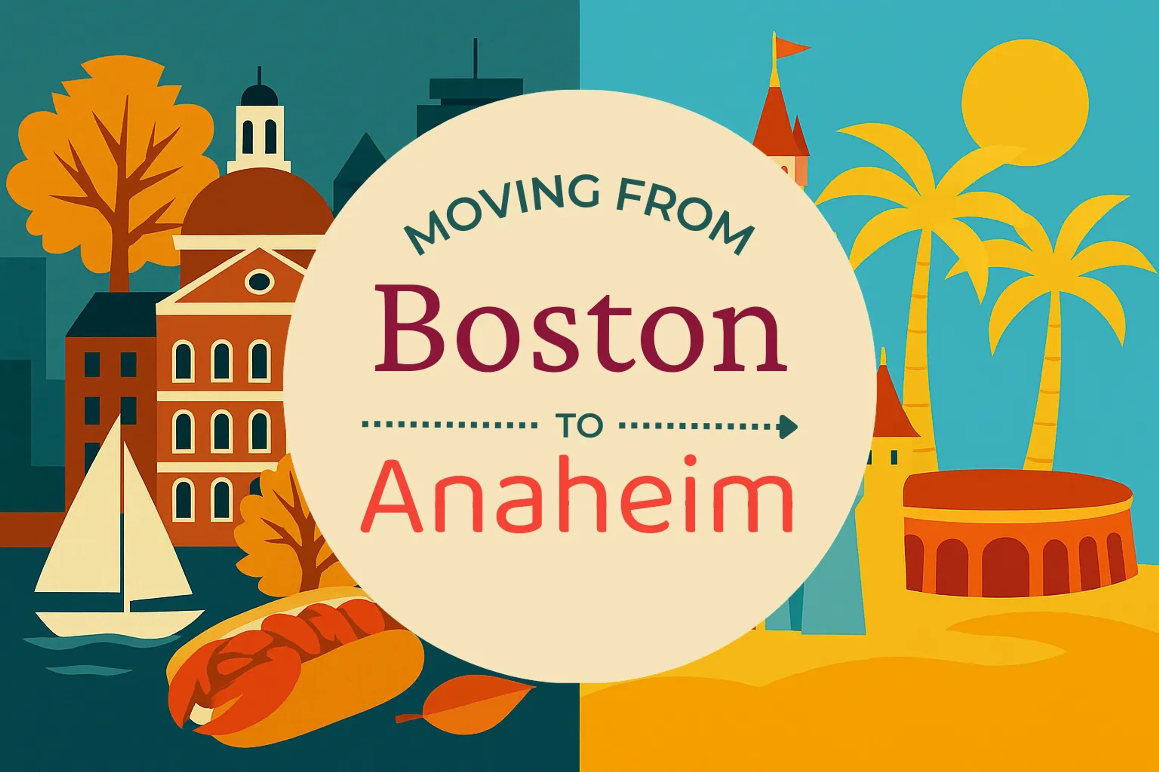 Side-by-side comparison of Boston to Anaheim moving companies