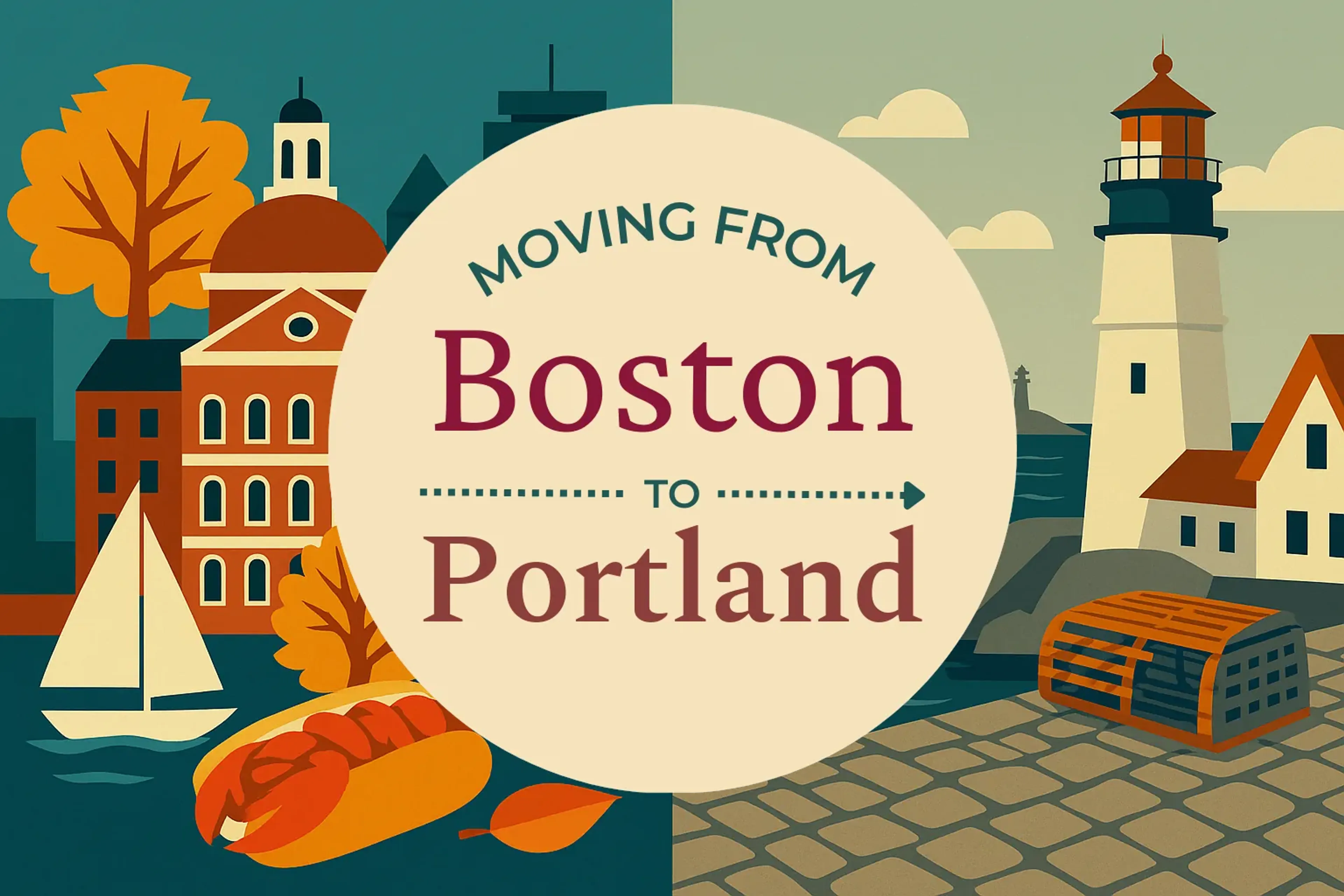 Side-by-side comparison of Boston to Portland moving companies
