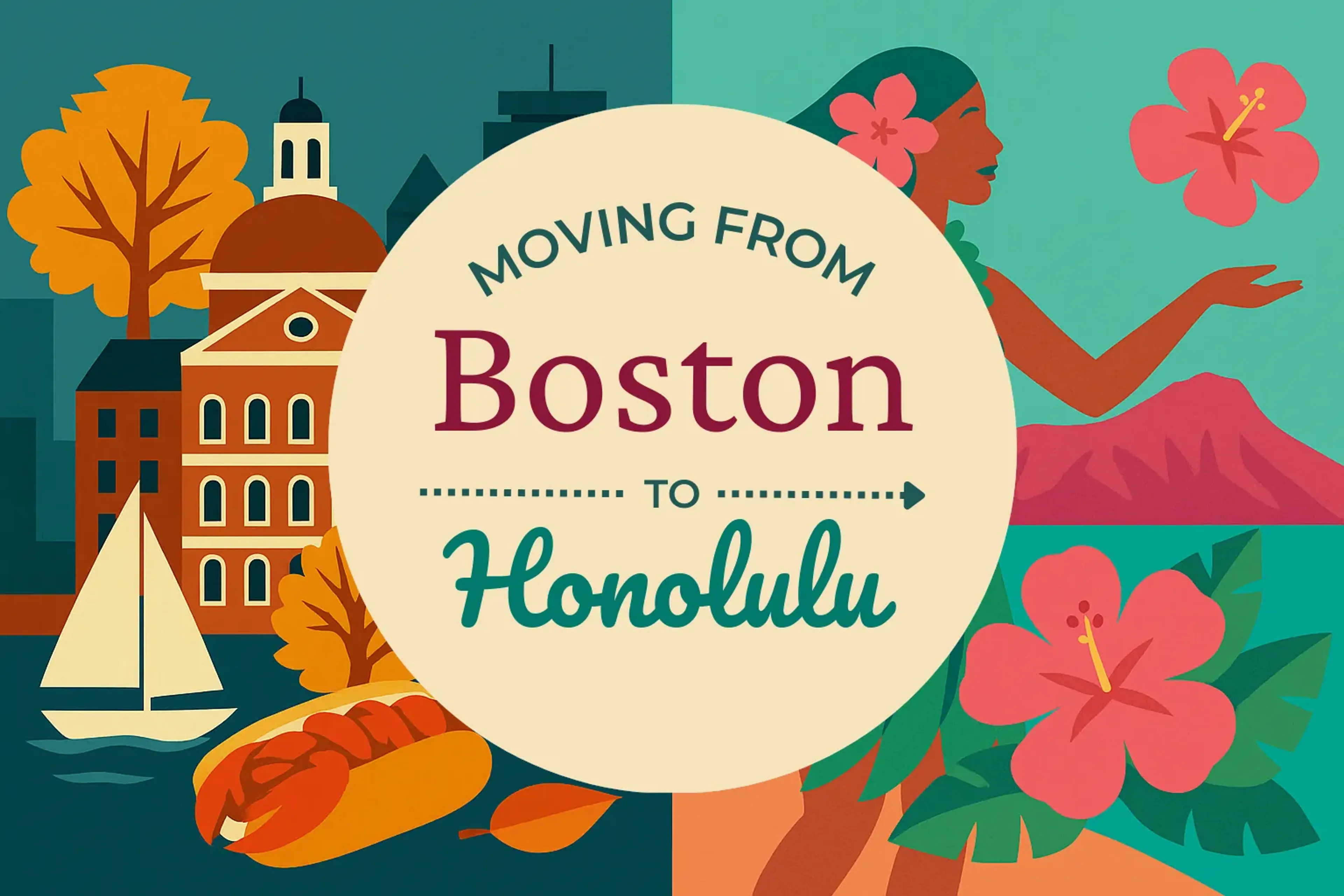 Side-by-side comparison of Boston to Honolulu moving companies
