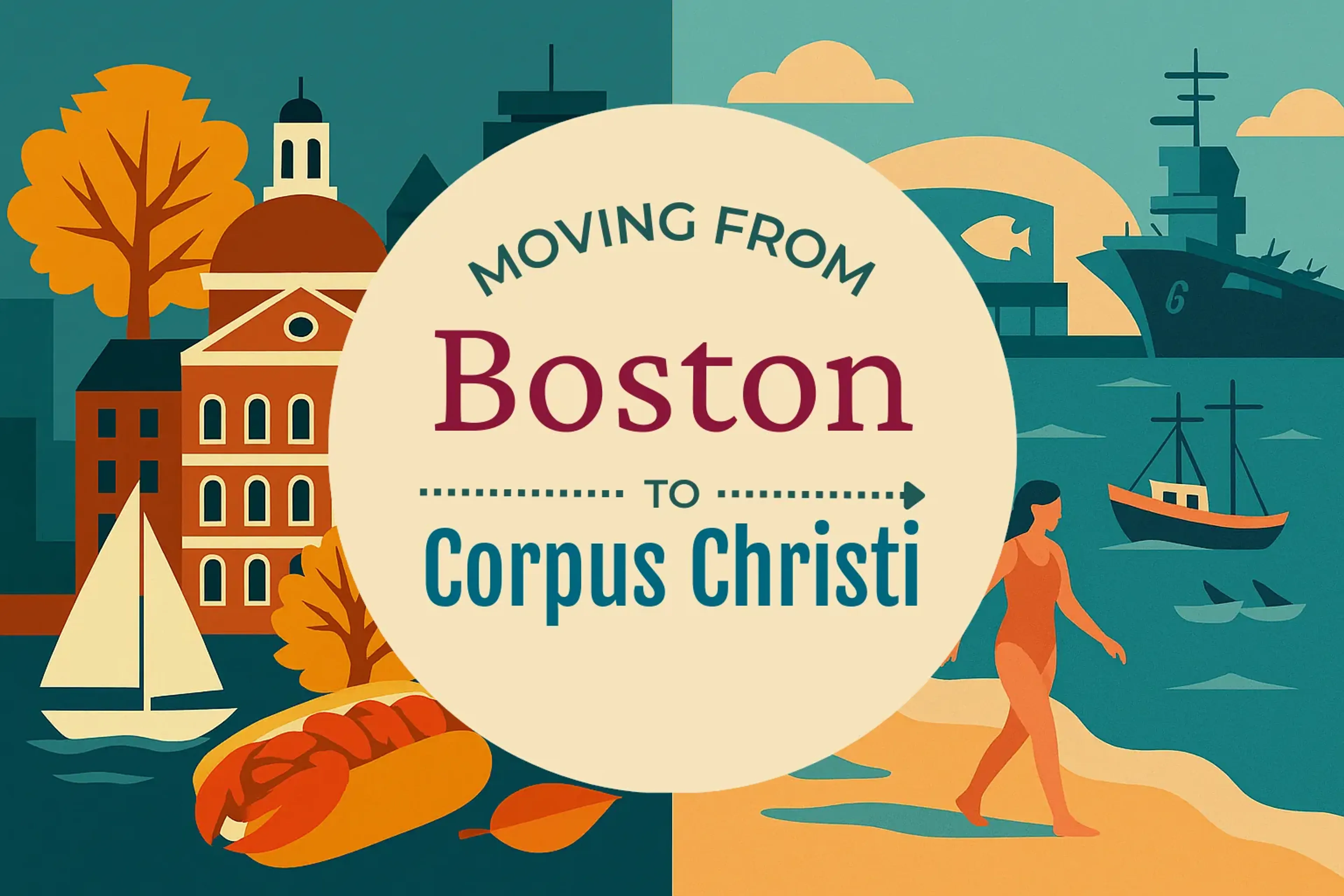 Side-by-side comparison of Boston to Corpus Christi moving companies