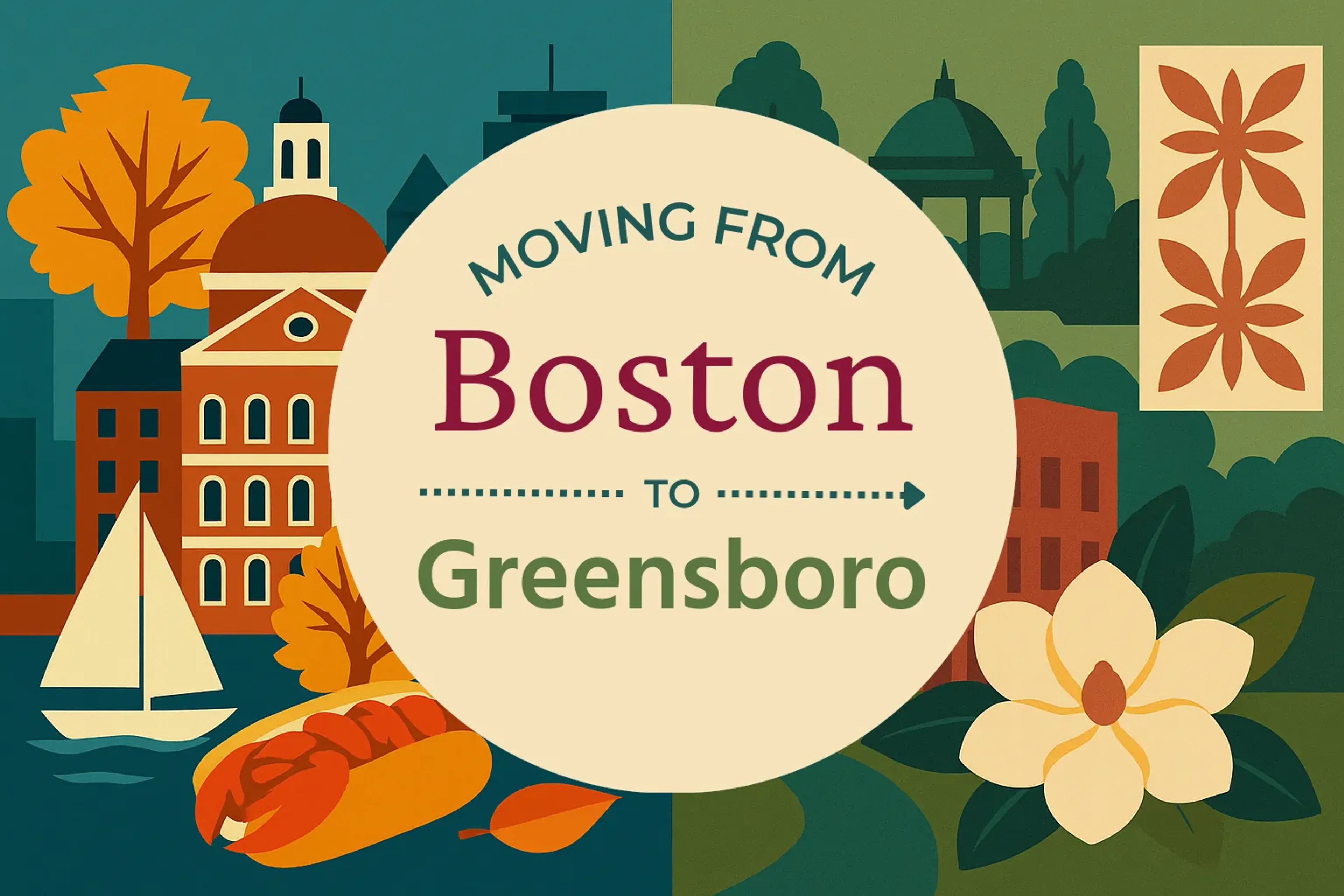 Side-by-side comparison of Boston to Greensboro moving companies