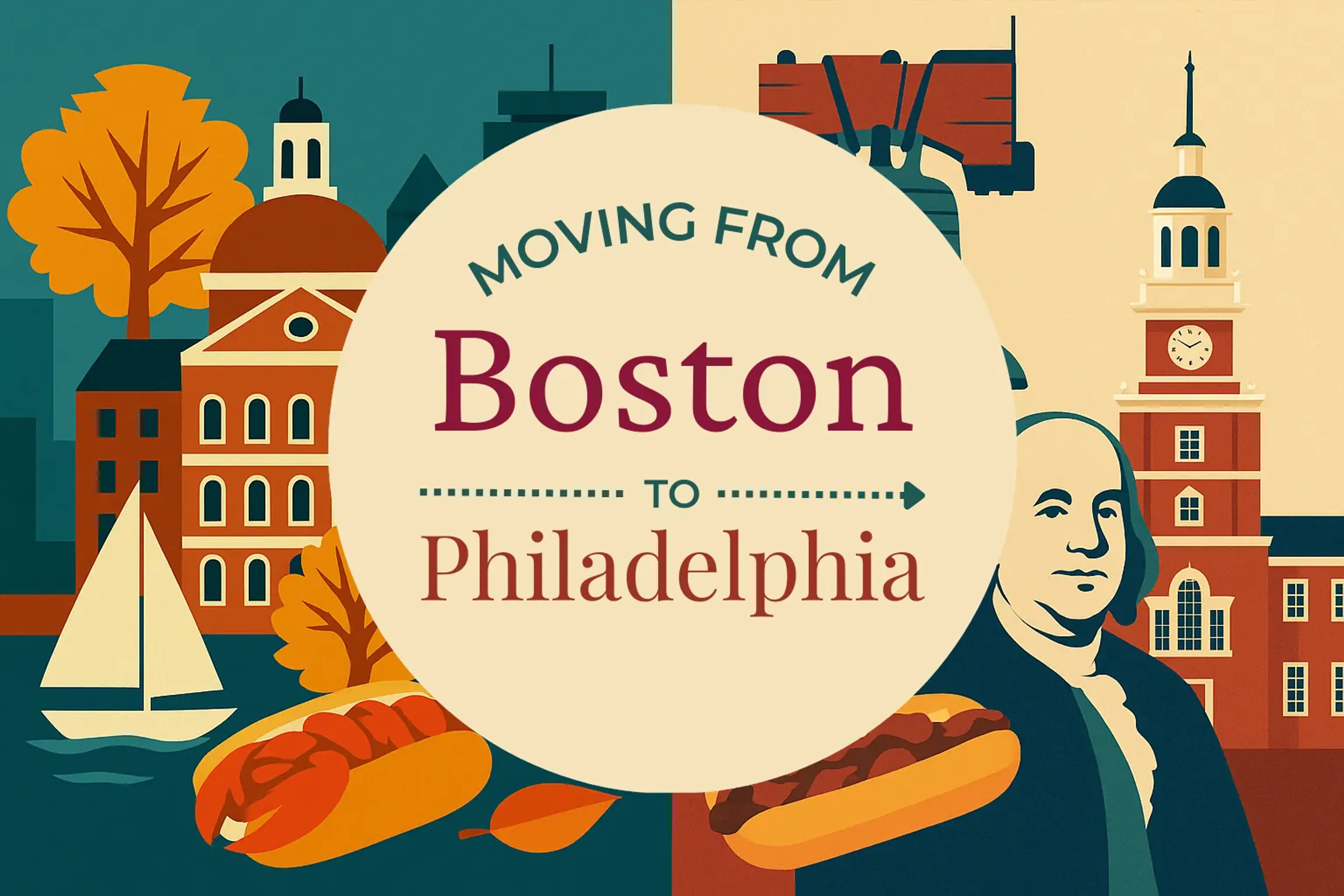 Side-by-side comparison of Boston to Philadelphia moving companies