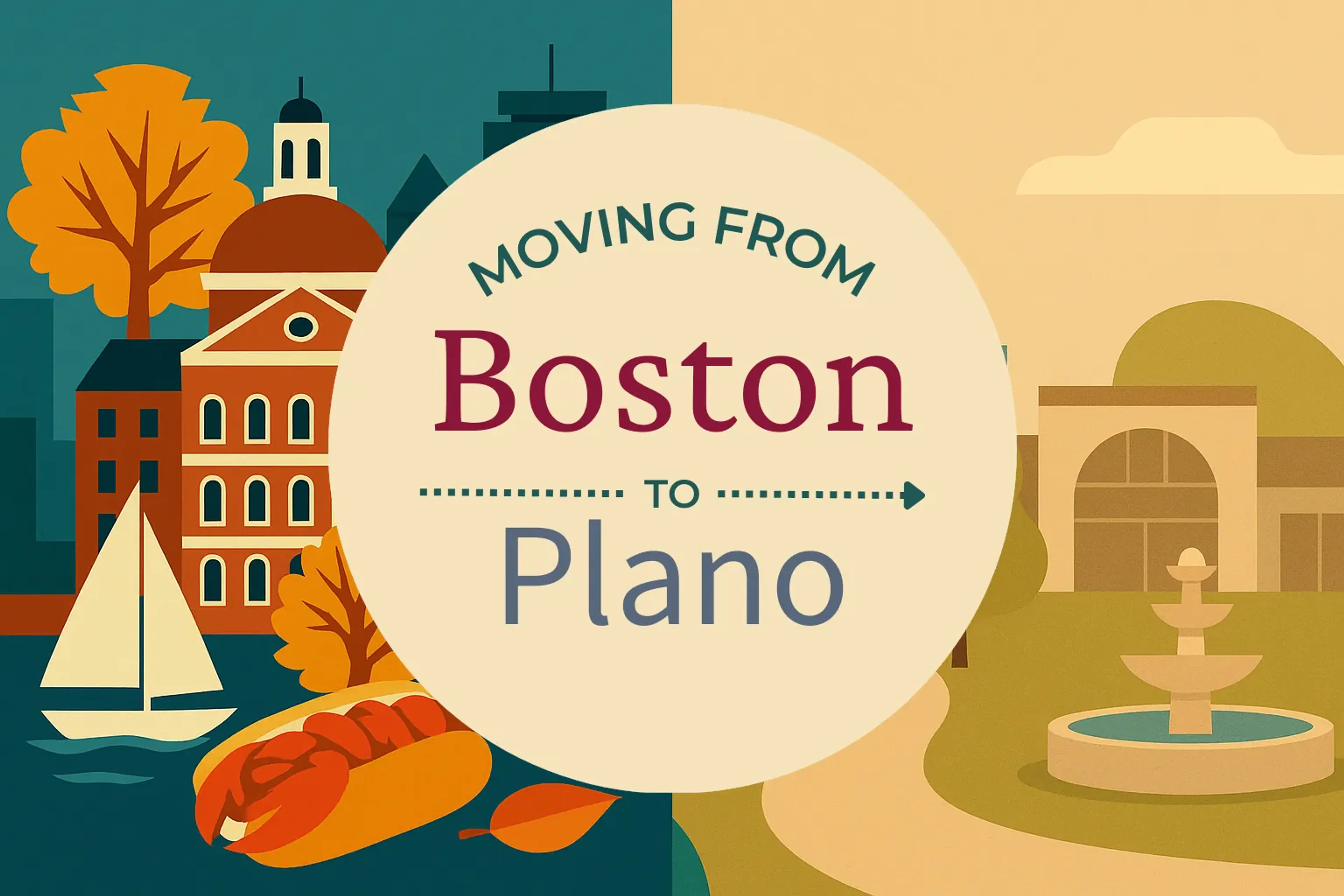 Side-by-side comparison of Boston to Plano moving companies