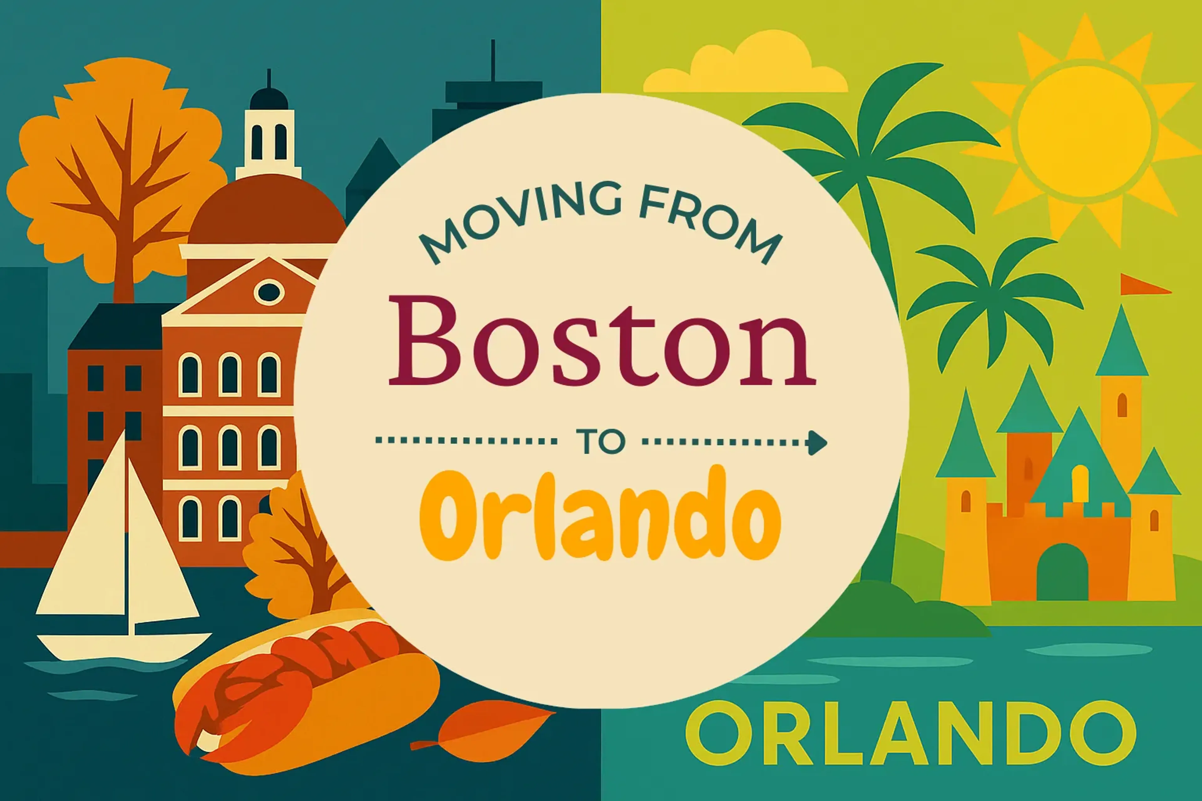 Side-by-side comparison of Boston to Orlando moving companies