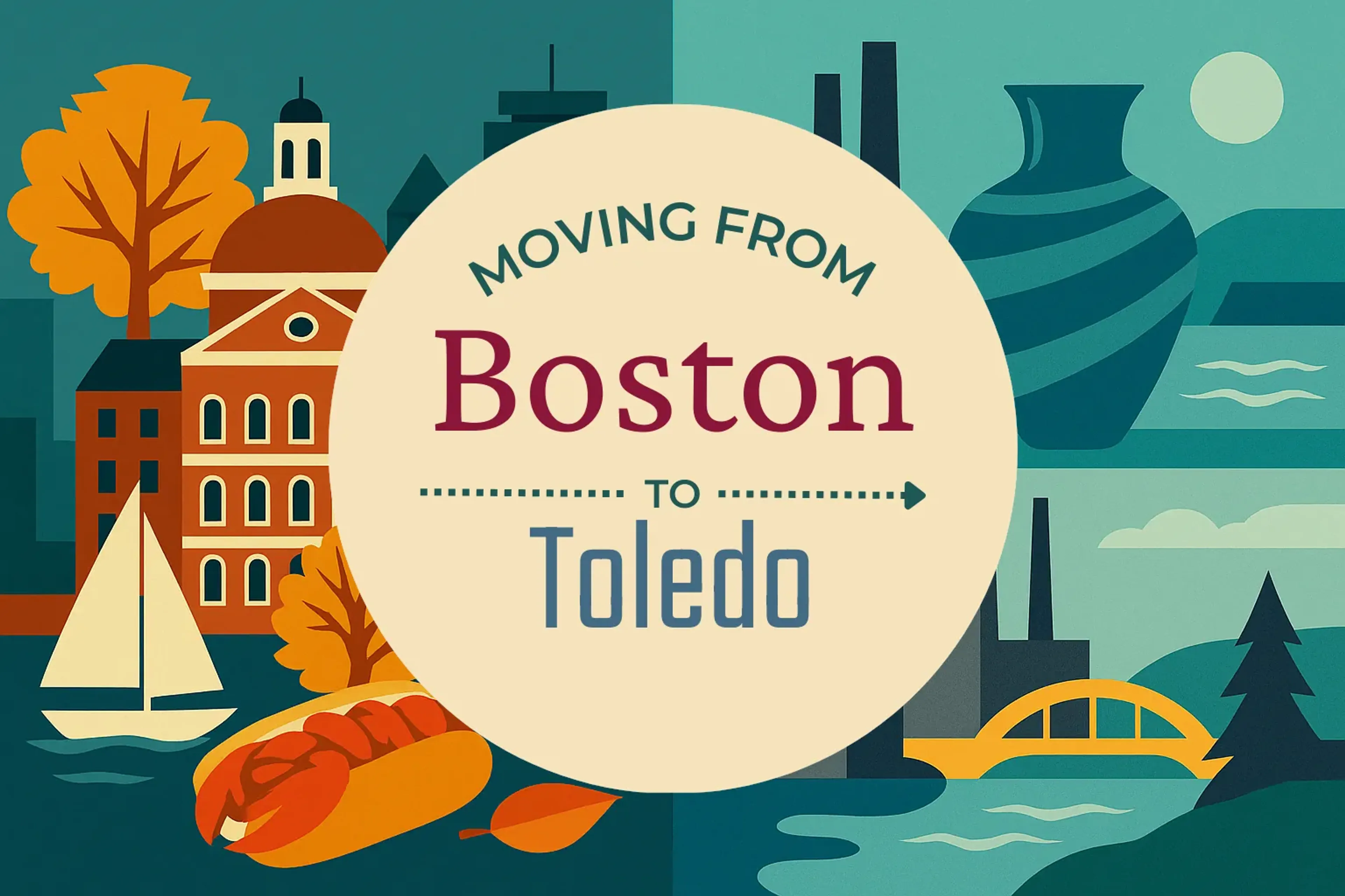 Side-by-side comparison of Boston to Toledo moving companies