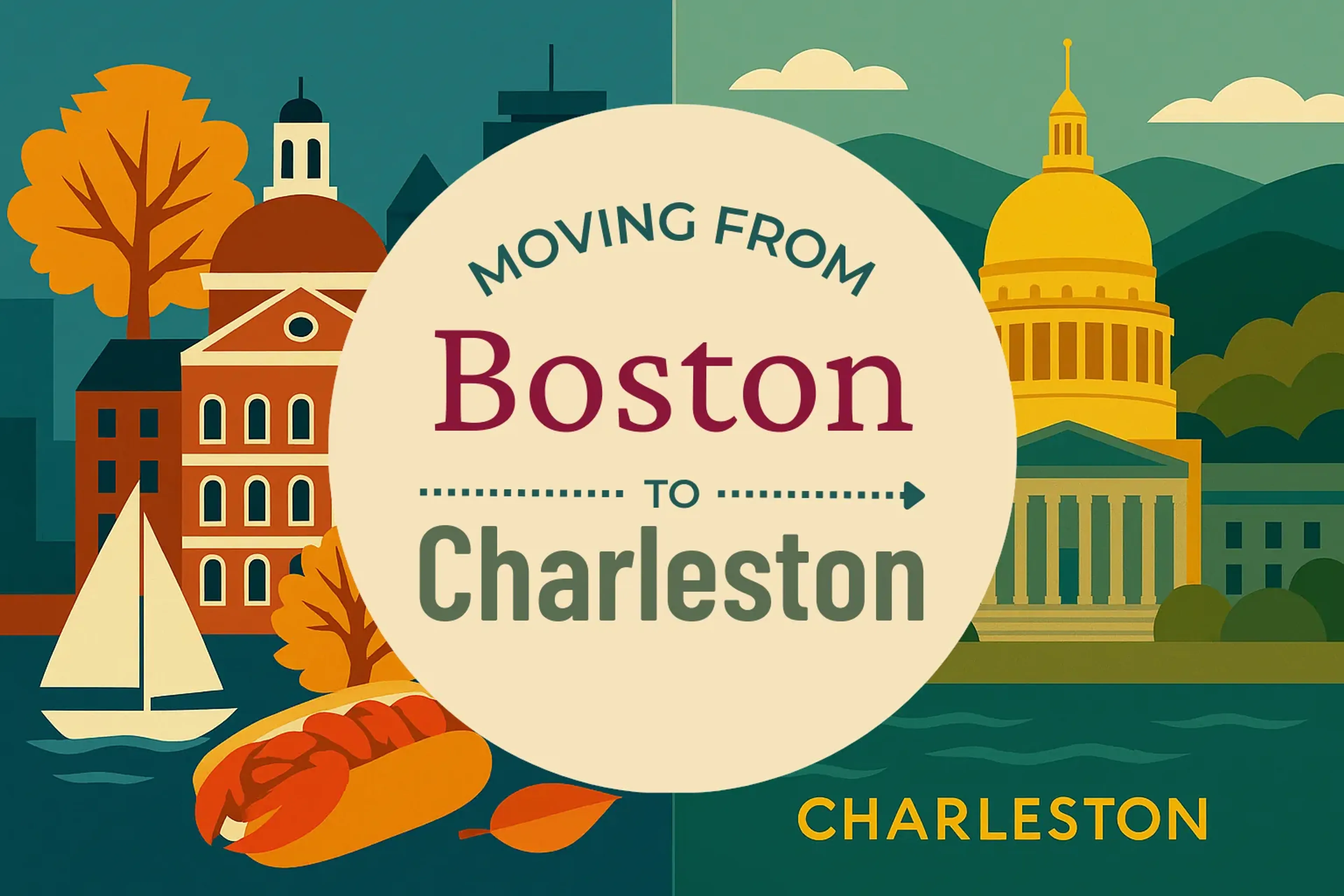 Side-by-side comparison of Boston to Charleston moving companies
