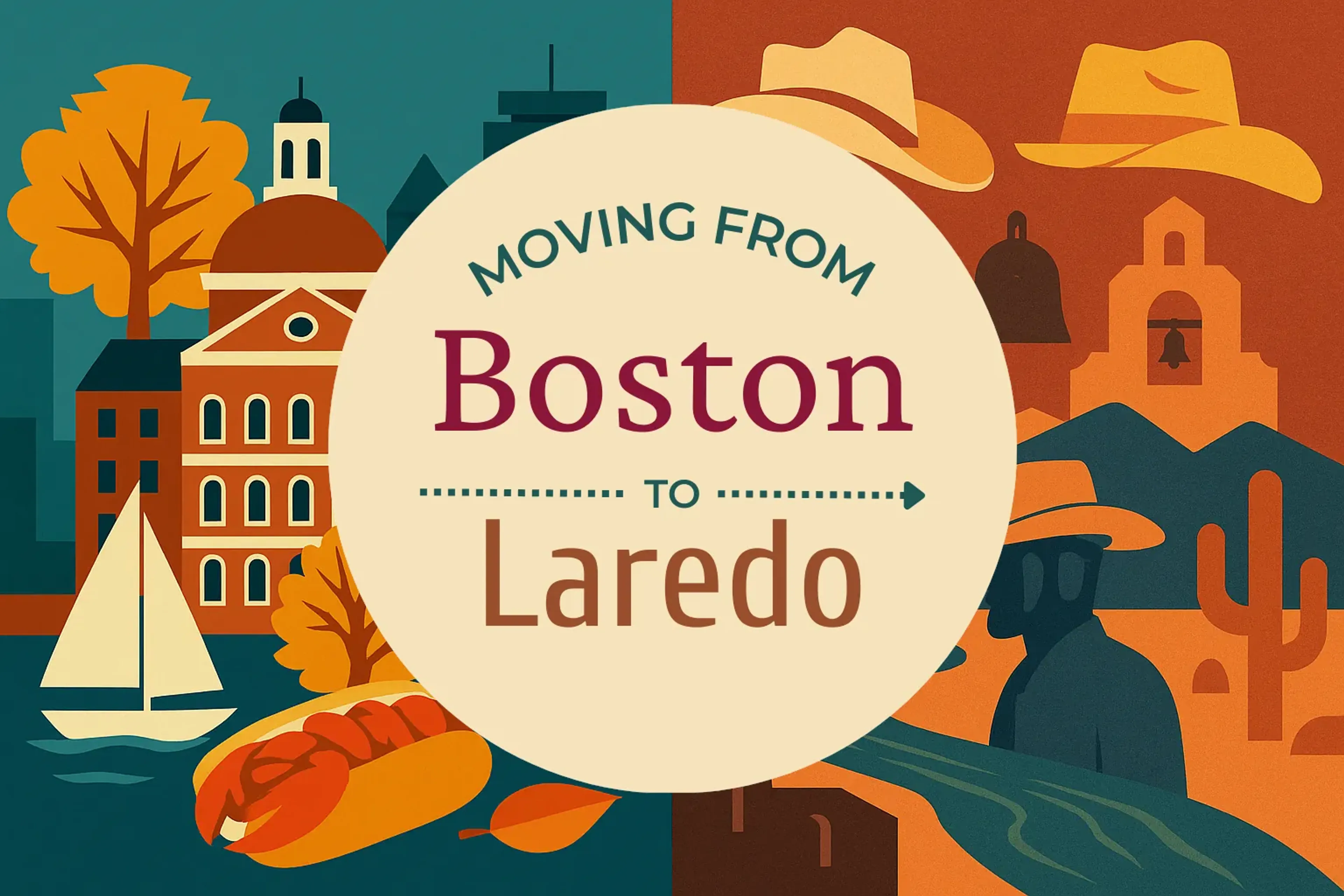 Side-by-side comparison of Boston to Laredo moving companies