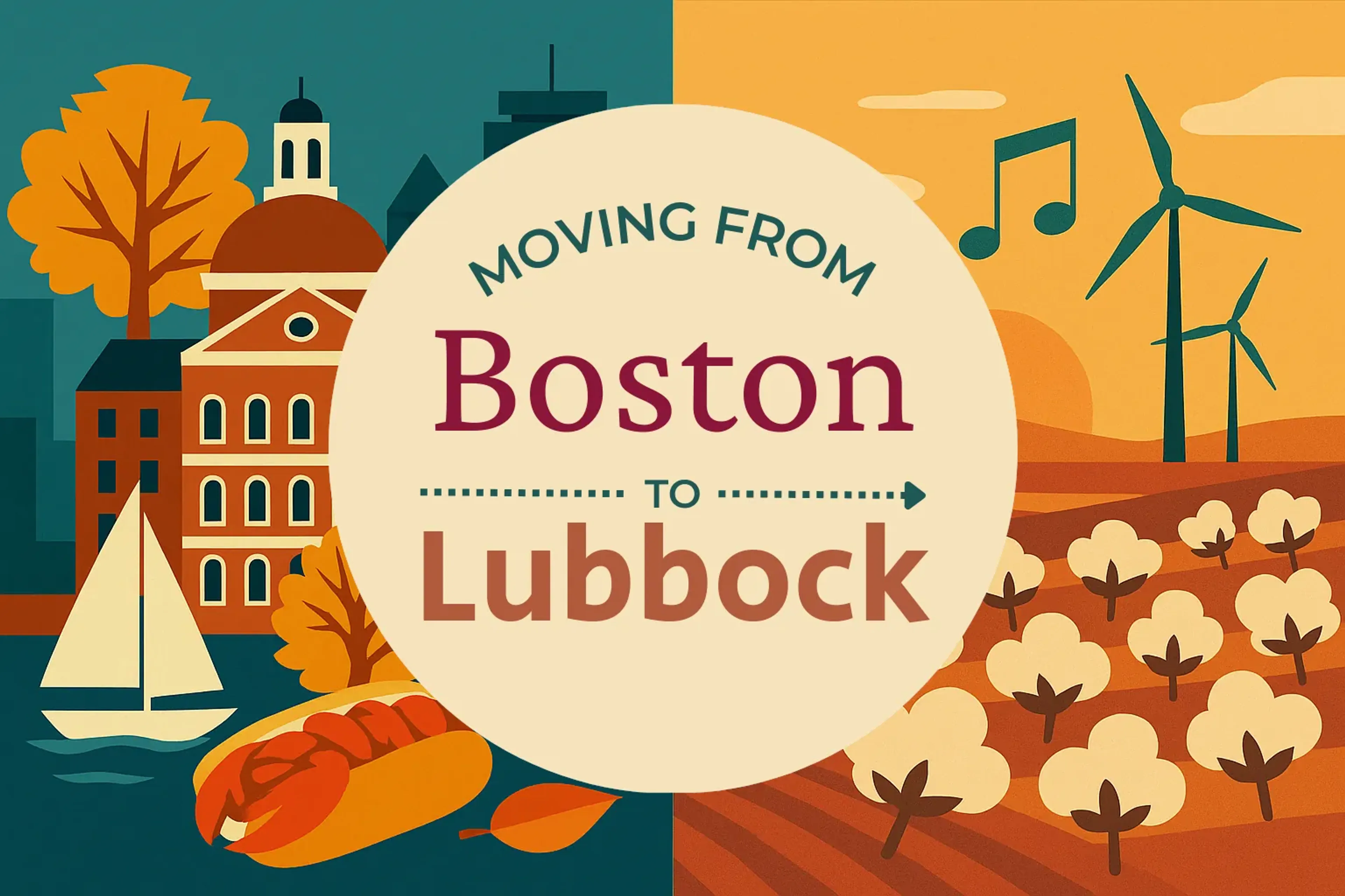 Side-by-side comparison of Boston to Lubbock moving companies