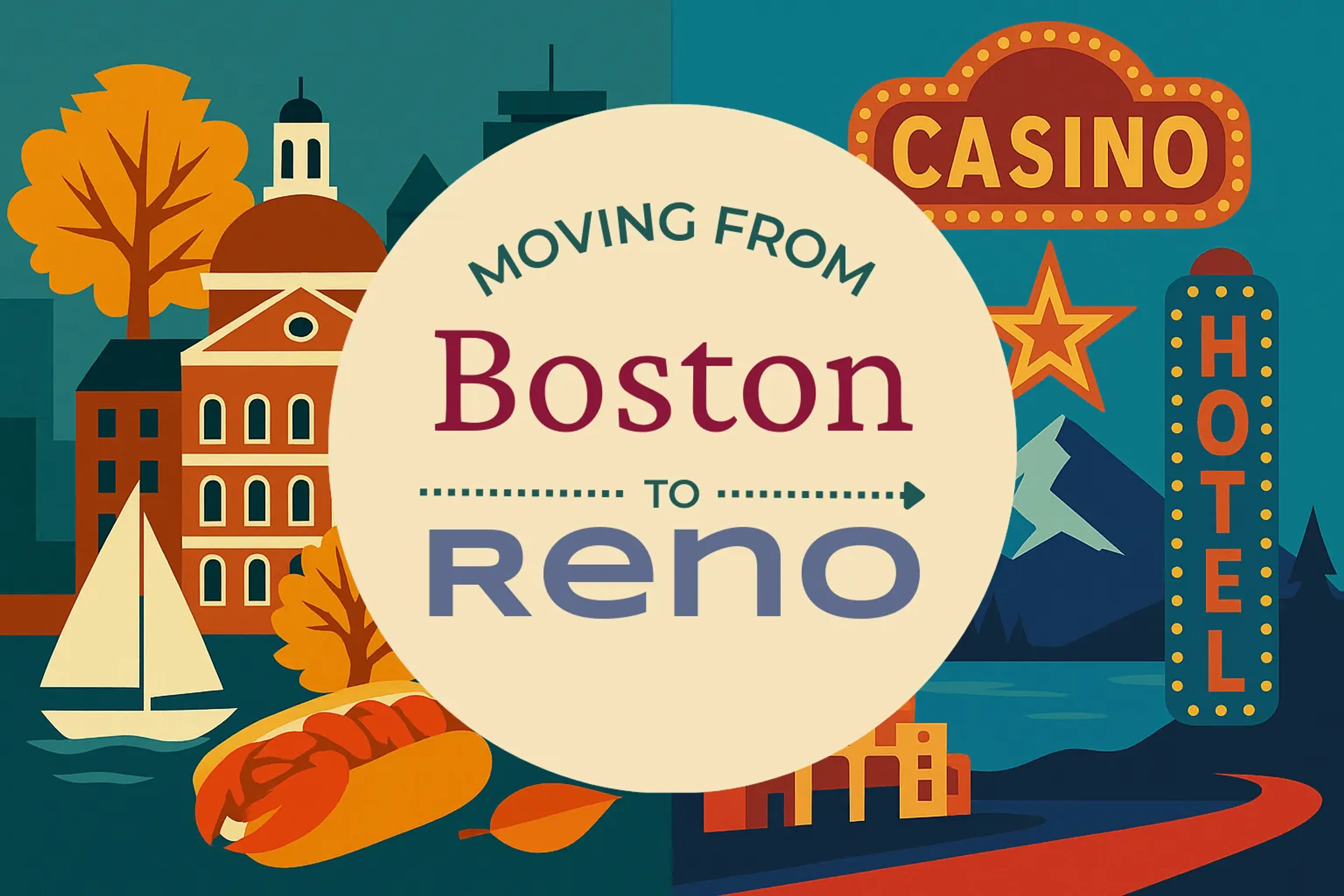 Side-by-side comparison of Boston to Reno moving companies