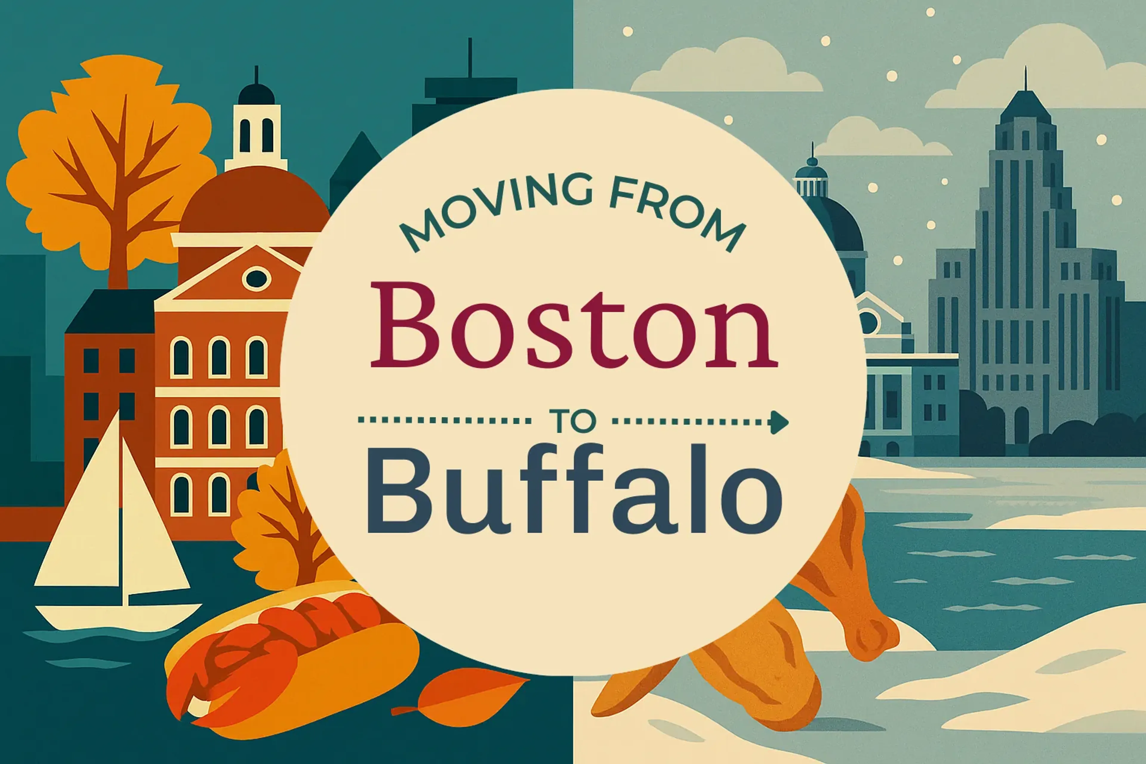 Side-by-side comparison of Boston to Buffalo moving companies