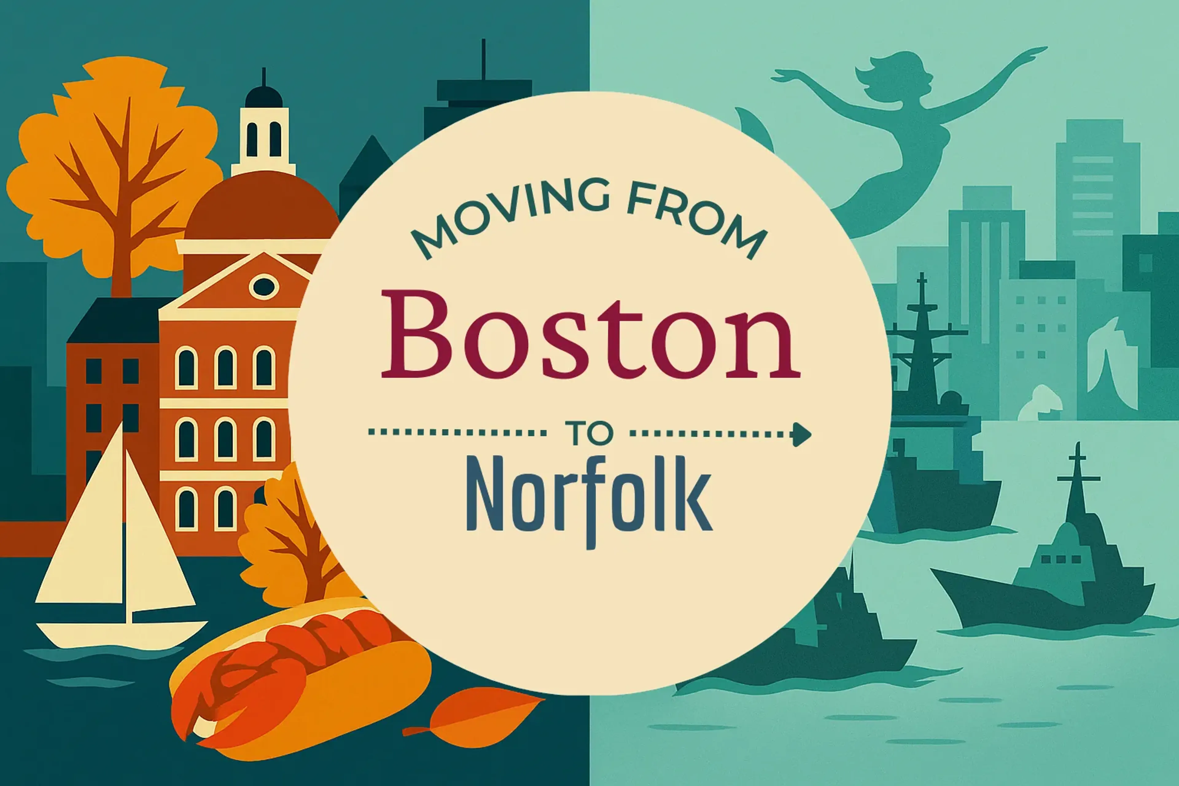 Side-by-side comparison of Boston to Norfolk moving companies