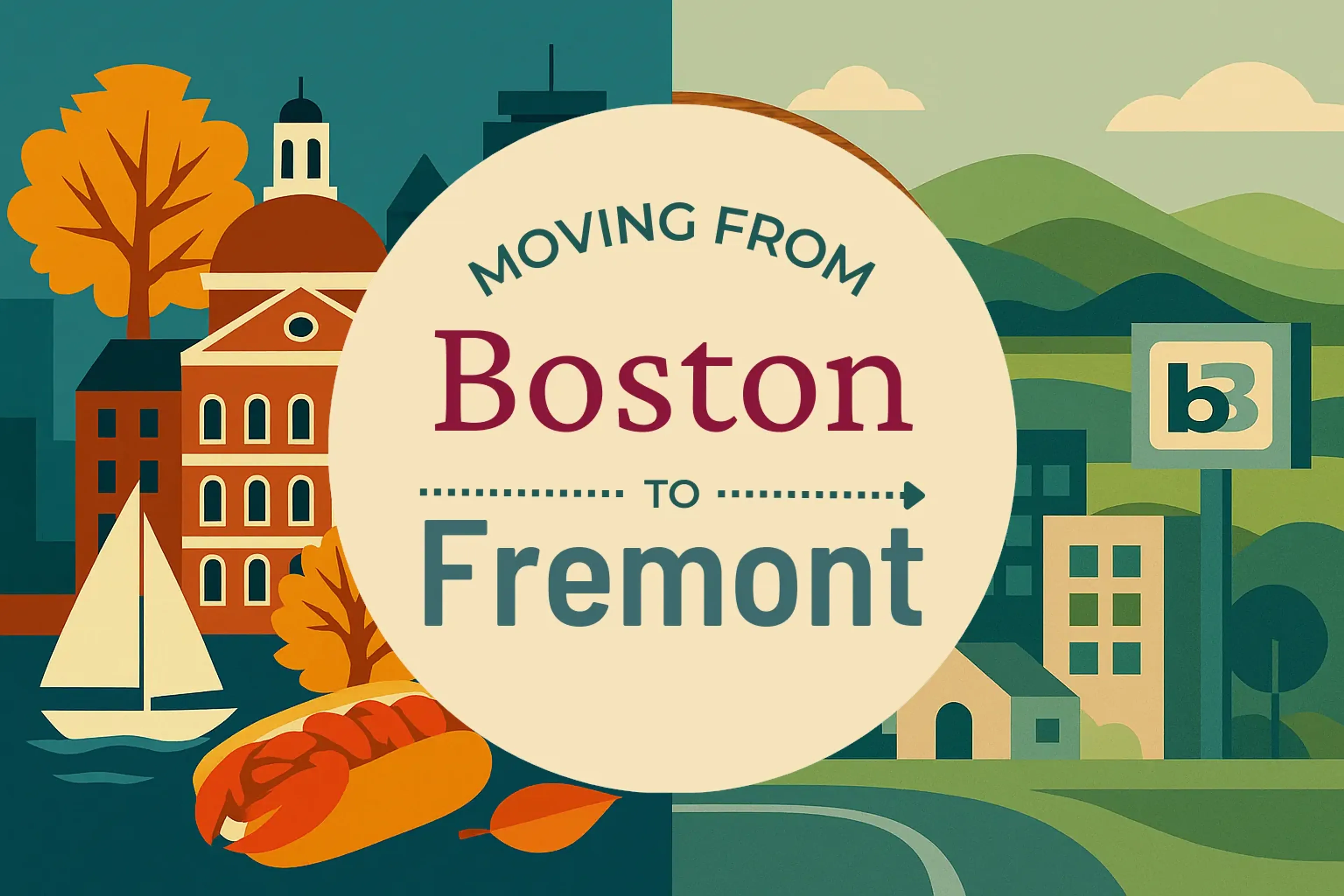 Side-by-side comparison of Boston to Fremont moving companies
