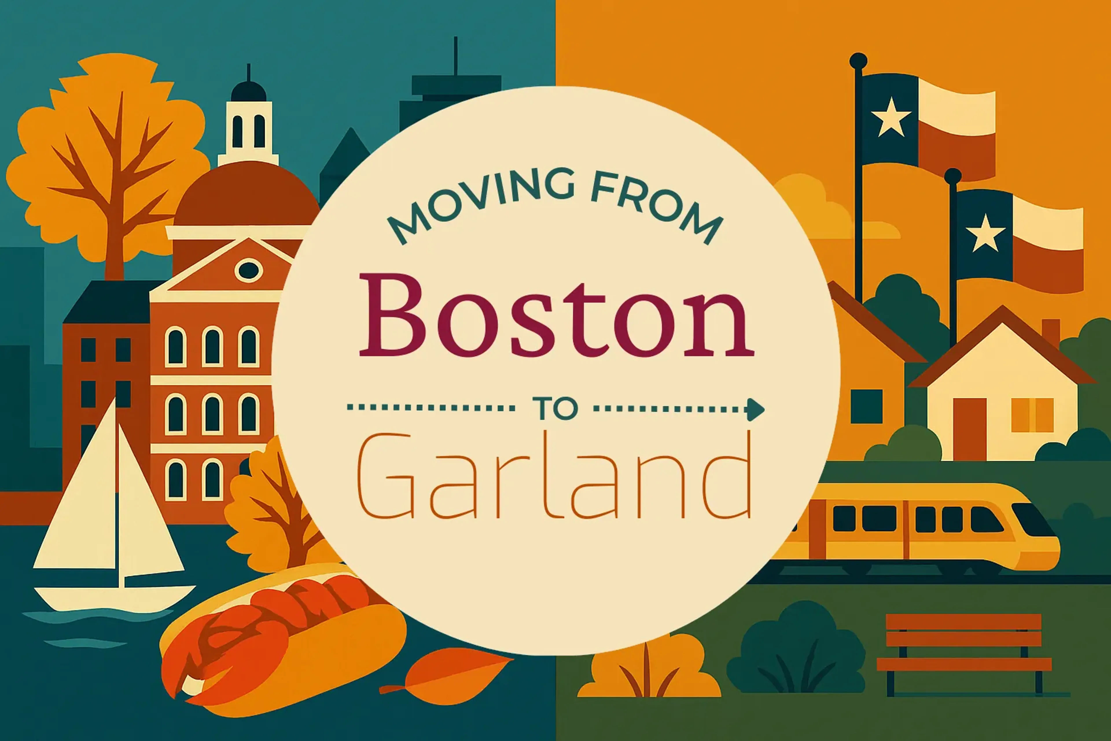 Side-by-side comparison of Boston to Garland moving companies