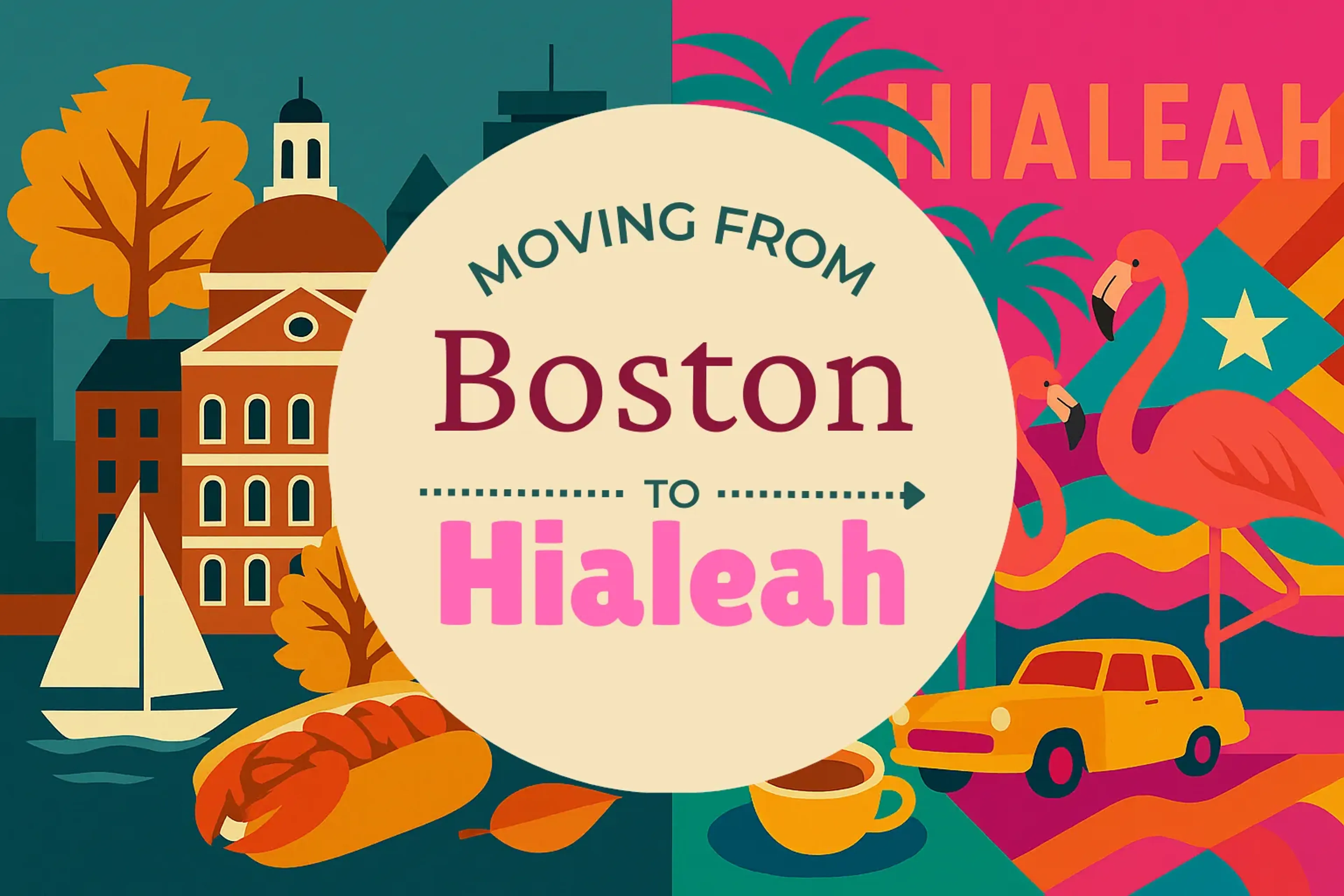 Side-by-side comparison of Boston to Hialeah moving companies