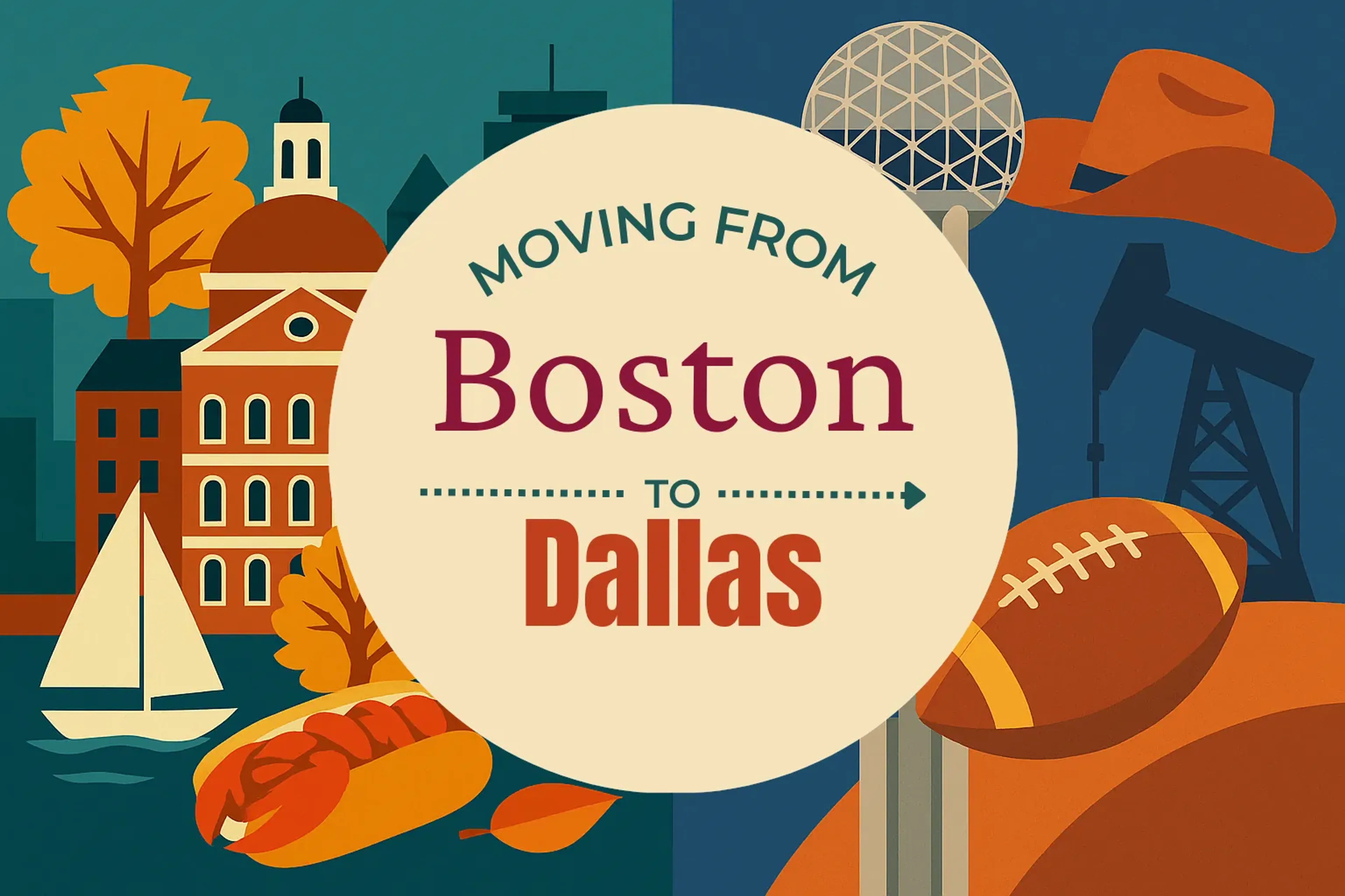 Side-by-side comparison of Boston to Dallas moving companies
