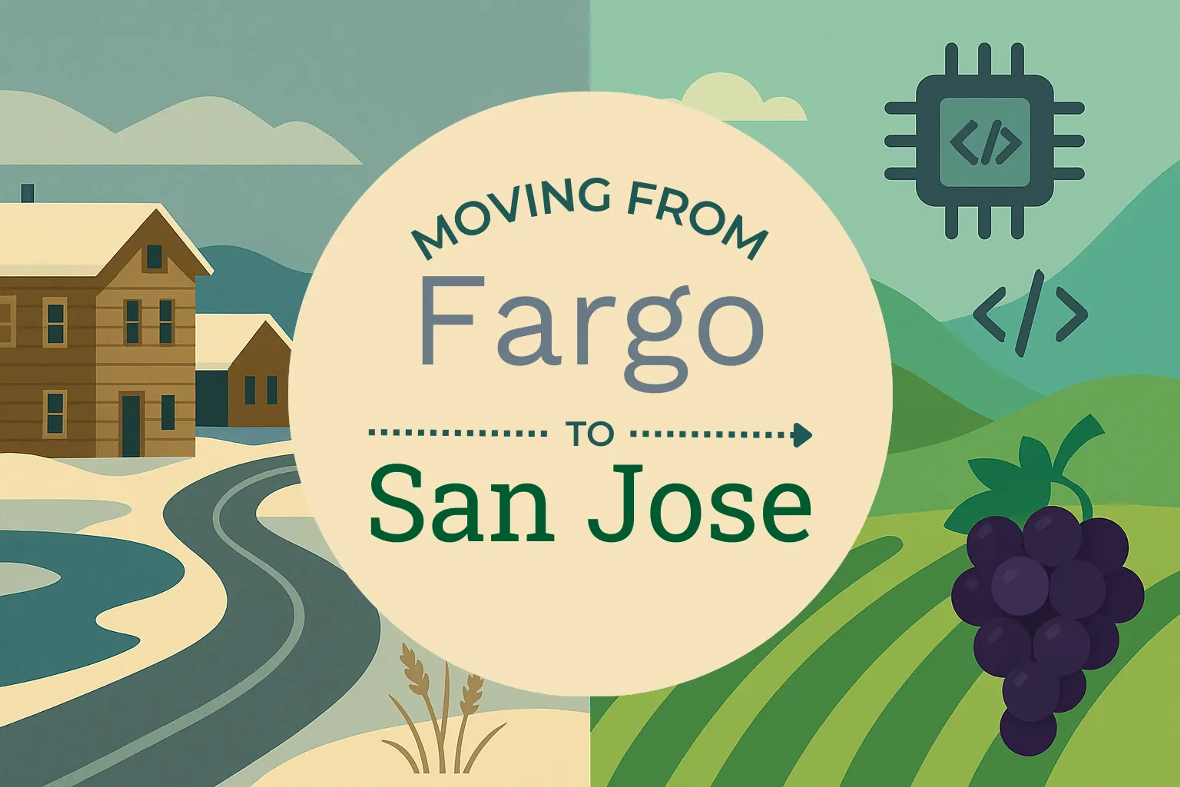 Side-by-side comparison of Fargo to San Jose moving companies