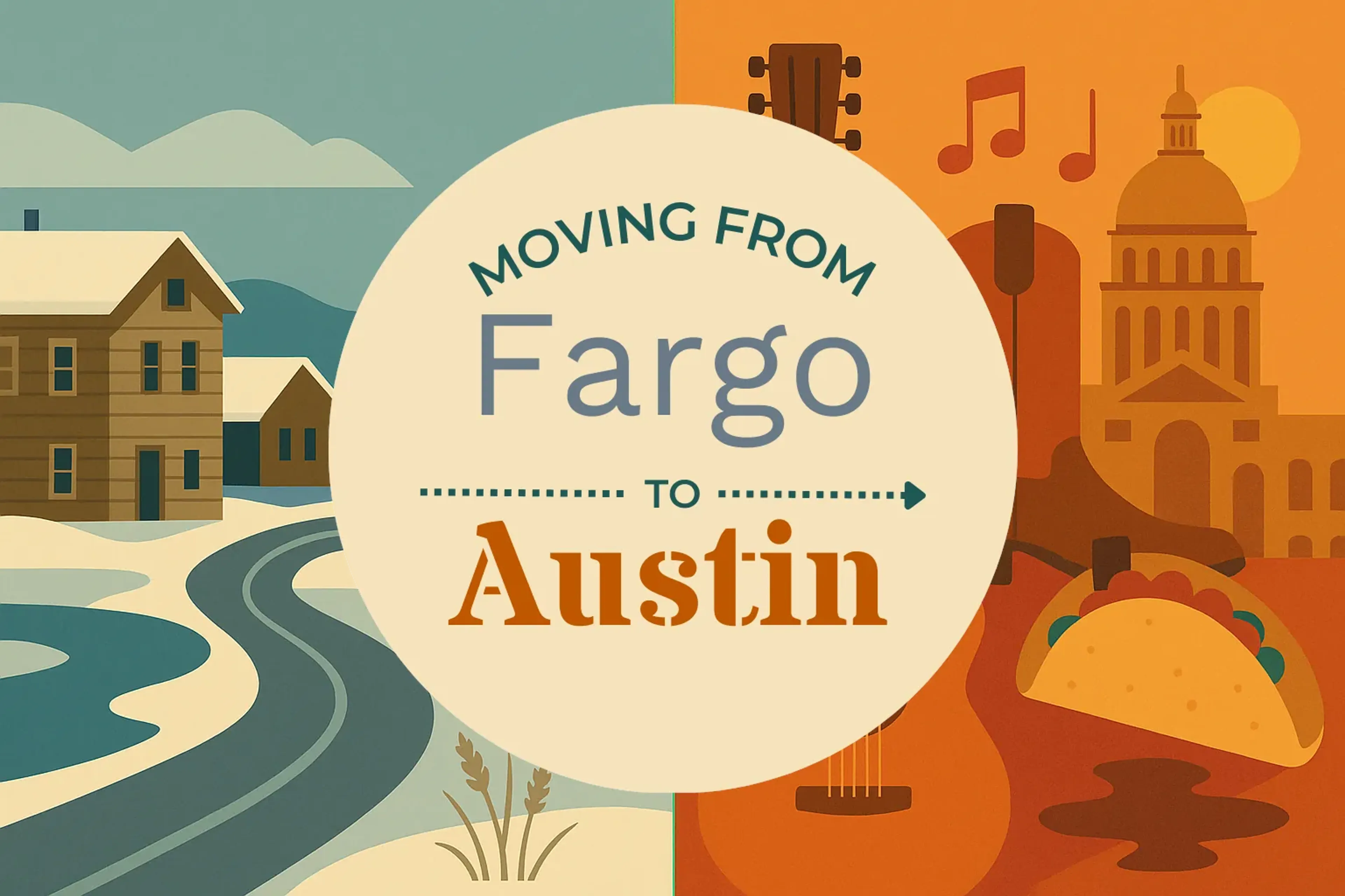 Side-by-side comparison of Fargo to Austin moving companies