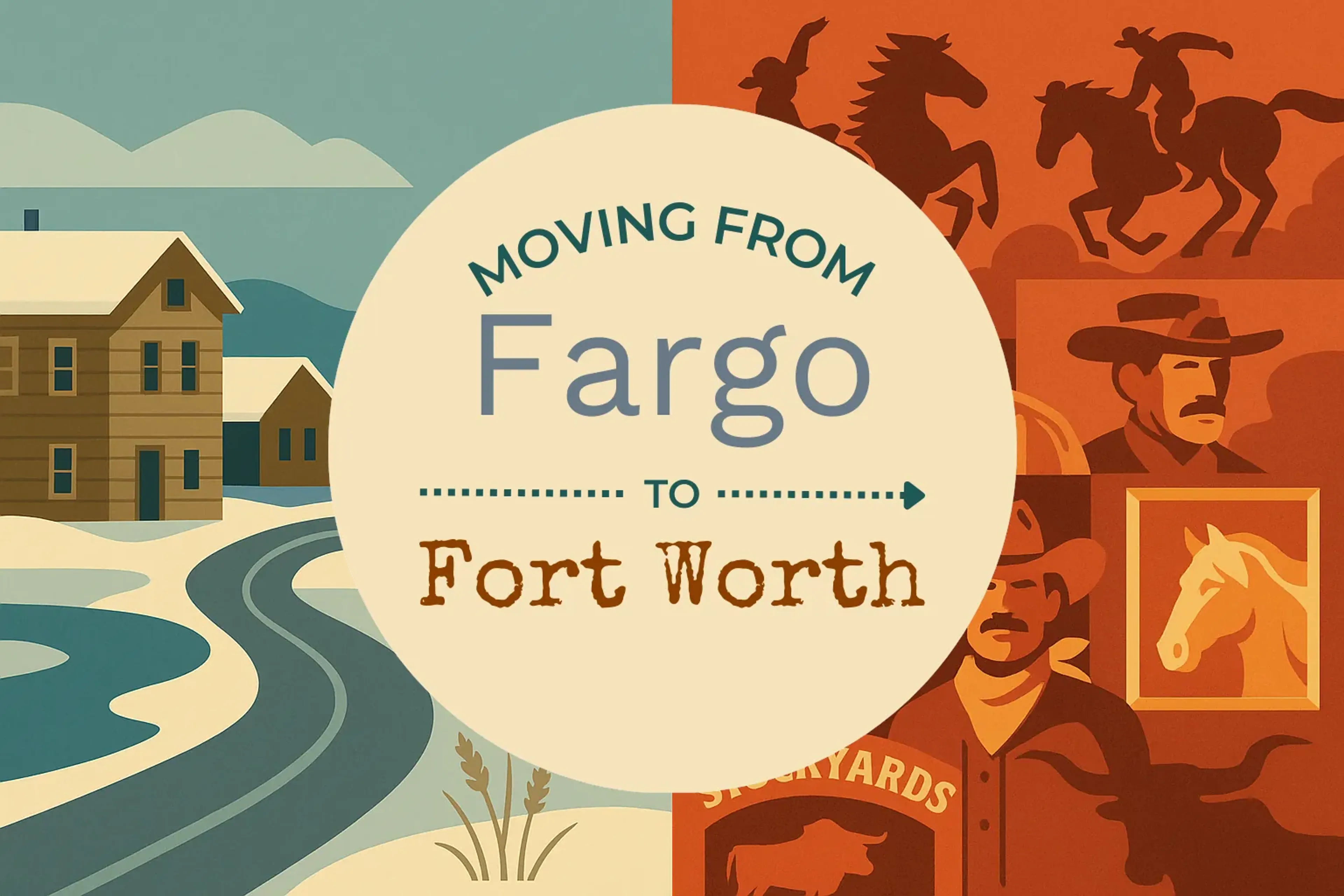 Side-by-side comparison of Fargo to Fort Worth moving companies