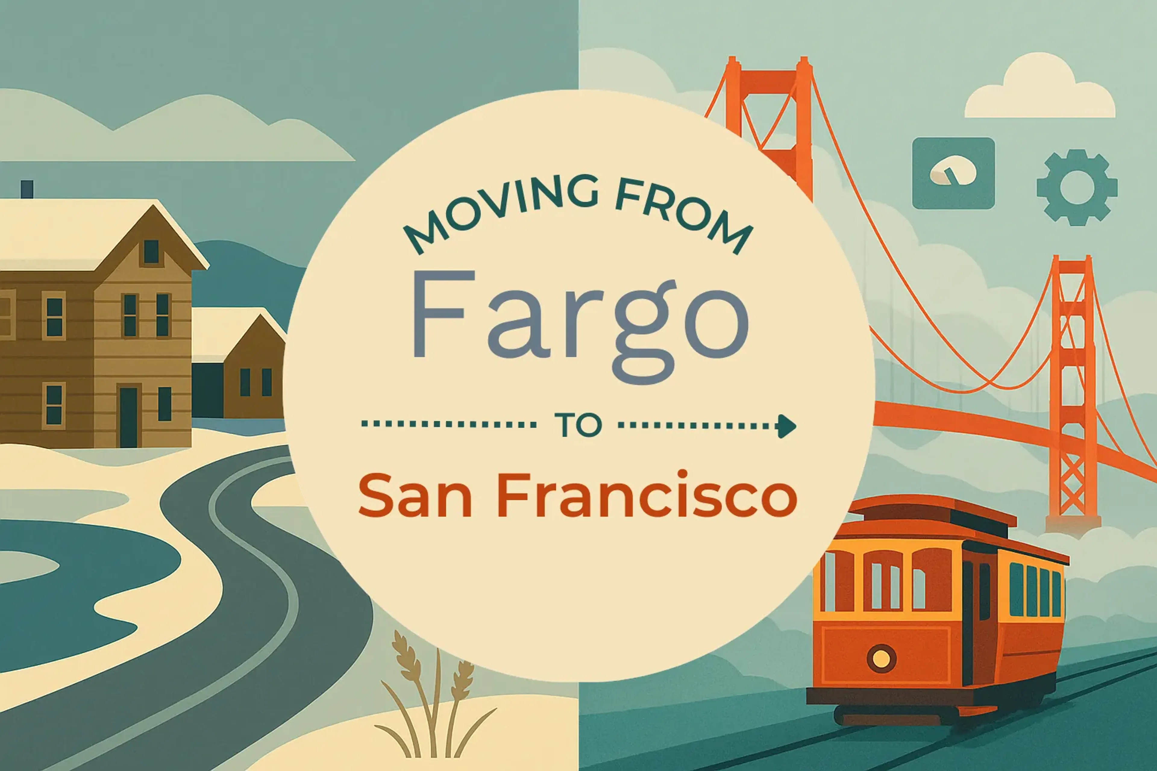 Side-by-side comparison of Fargo to San Francisco moving companies