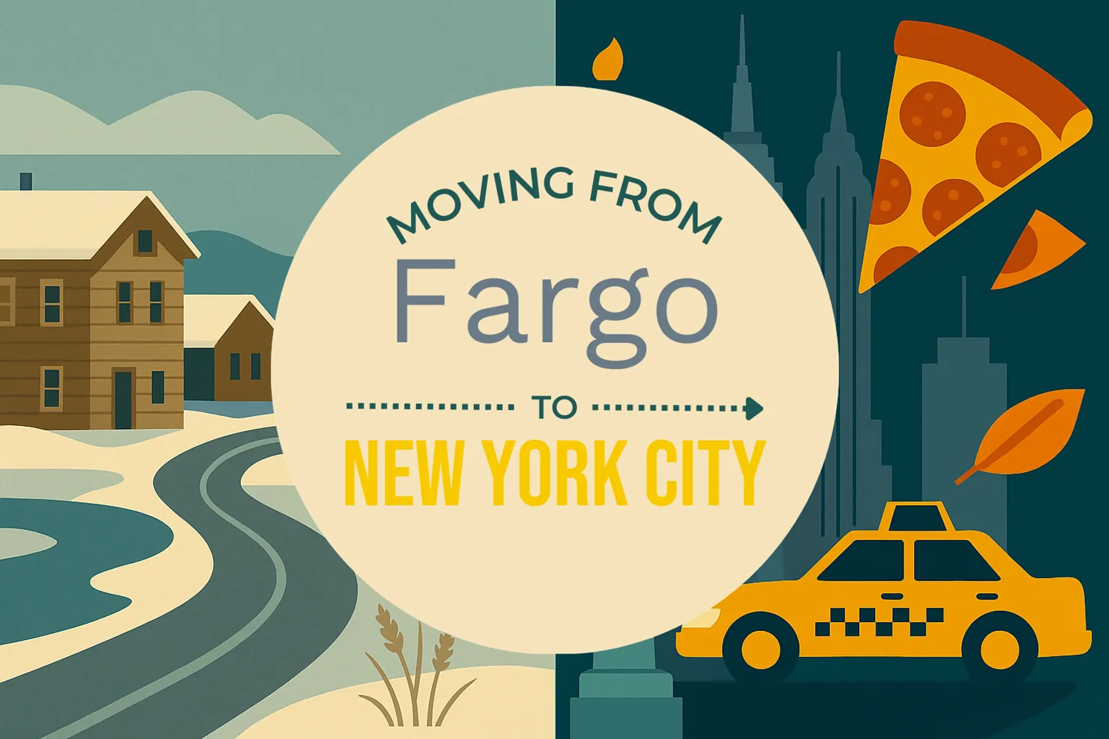 Side-by-side comparison of Fargo to New York City moving companies