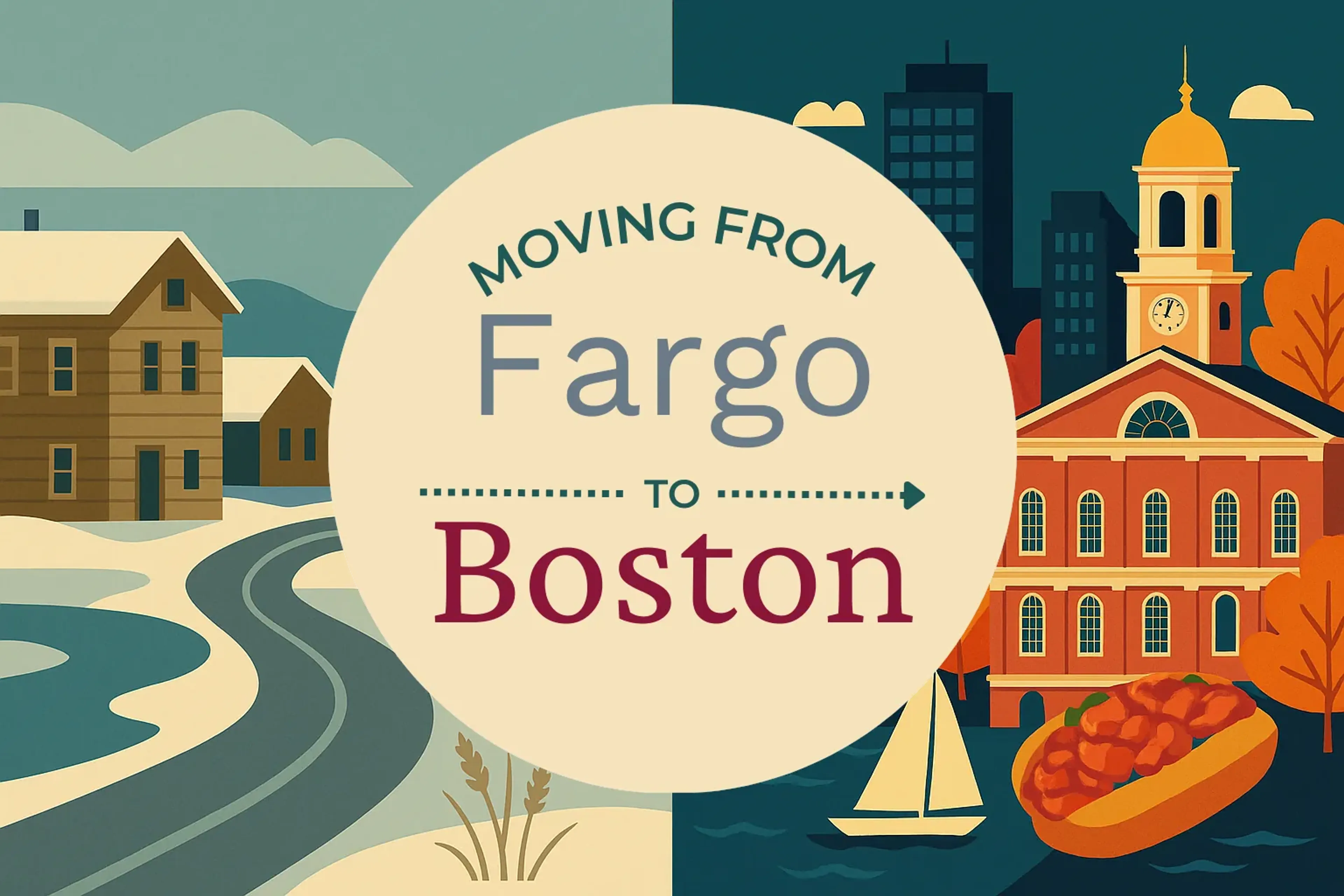Side-by-side comparison of Fargo to Boston moving companies