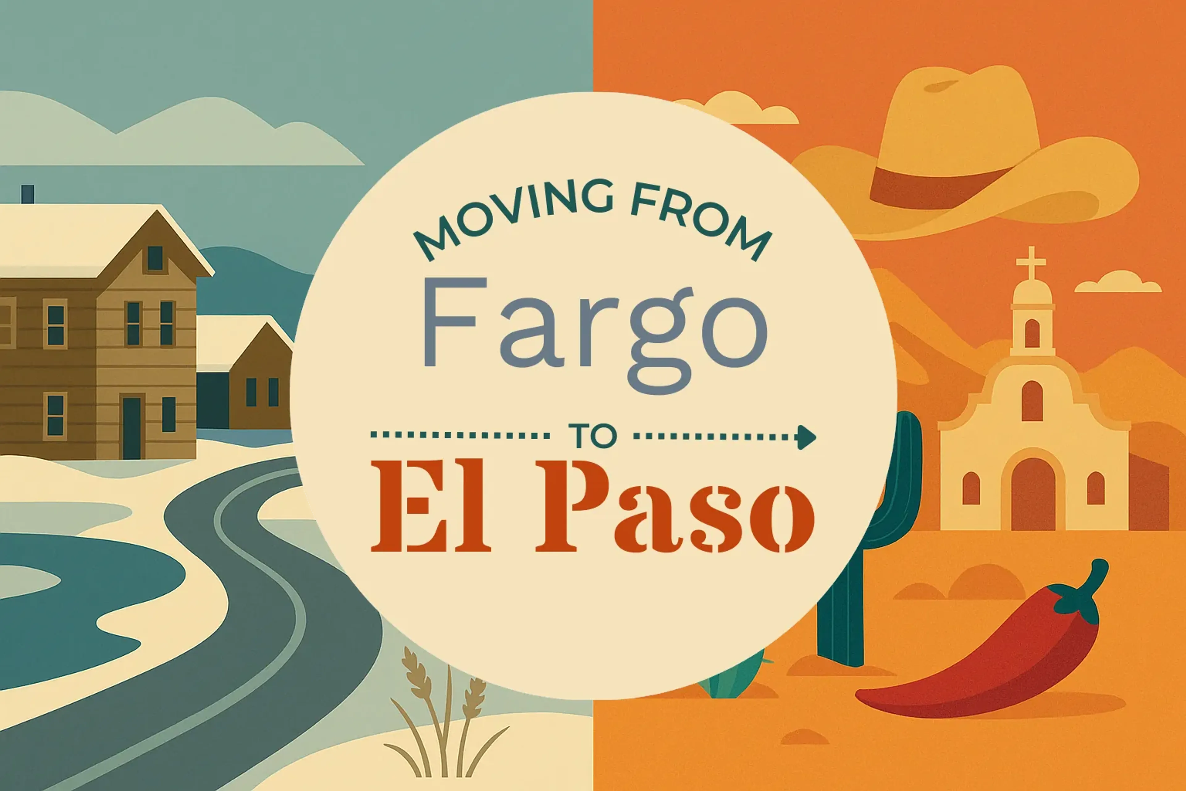 Side-by-side comparison of Fargo to El Paso moving companies